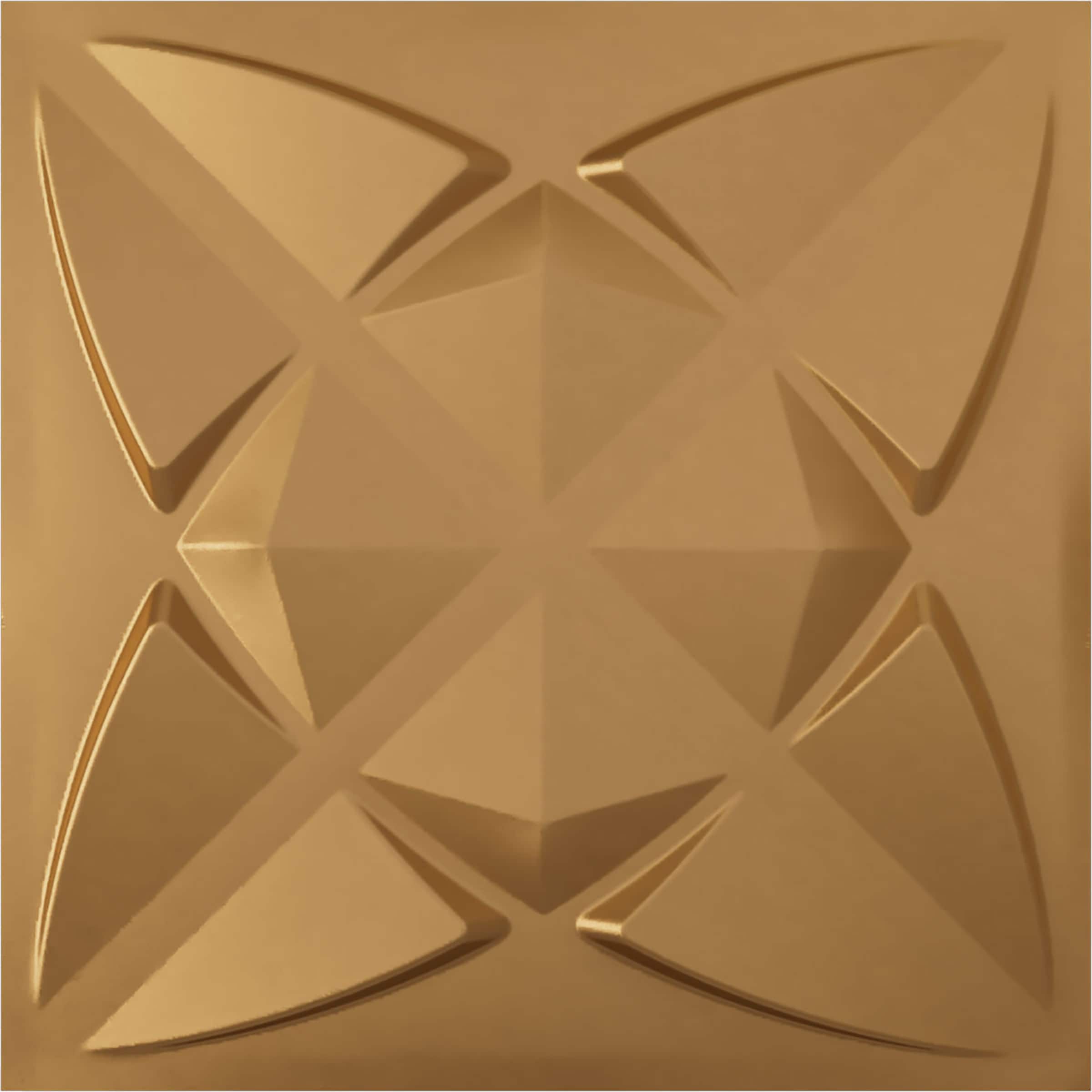 Ekena Millwork WP20X20BMBGL 19-5/8-in x 19-5/8-in Embossed Bright Coat Gold PVC Wall Panel Abstract