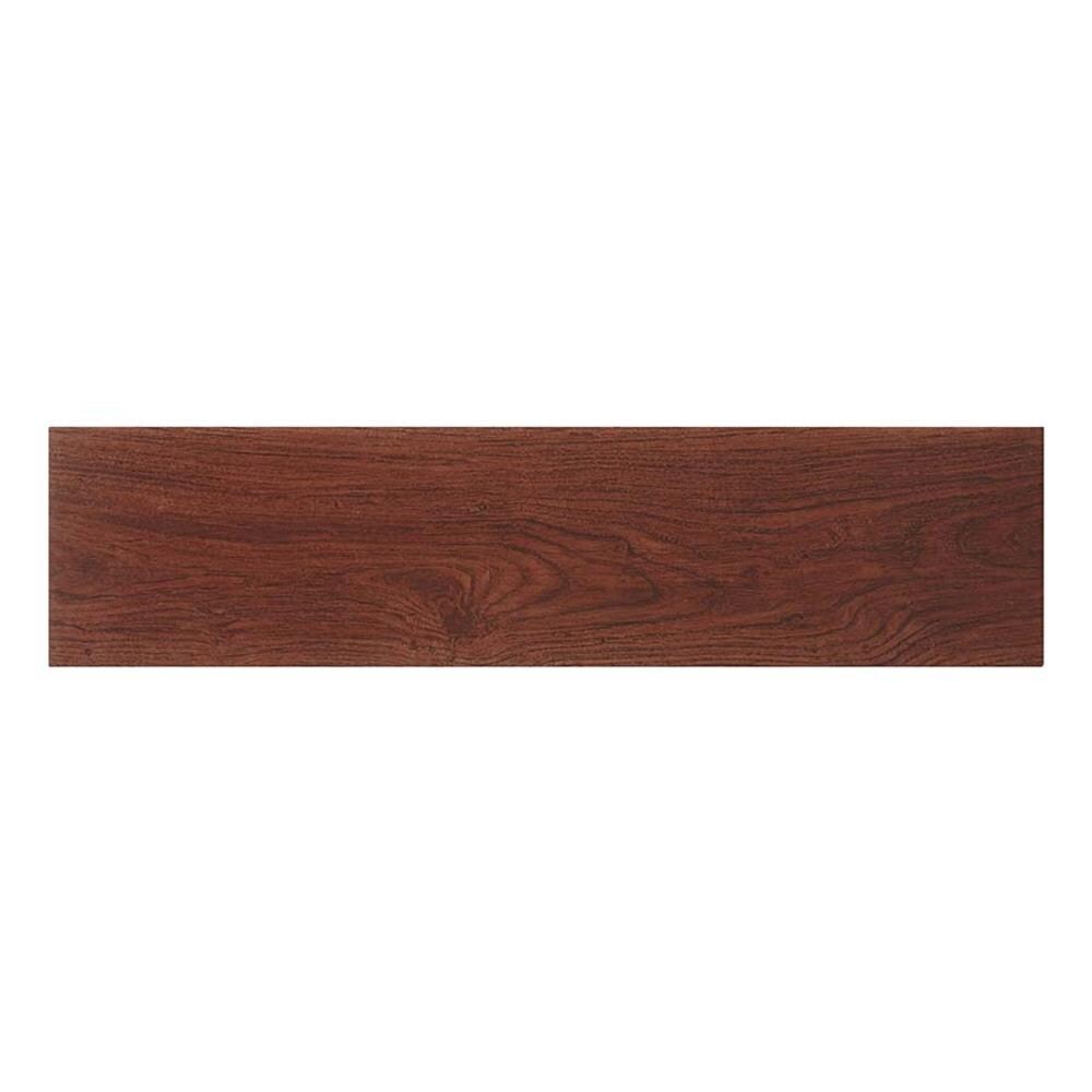 Style Selections Serso 12 Pack Mahogany 6 In X 24 In Glazed Porcelain Floor And Wall Tile In The 5441