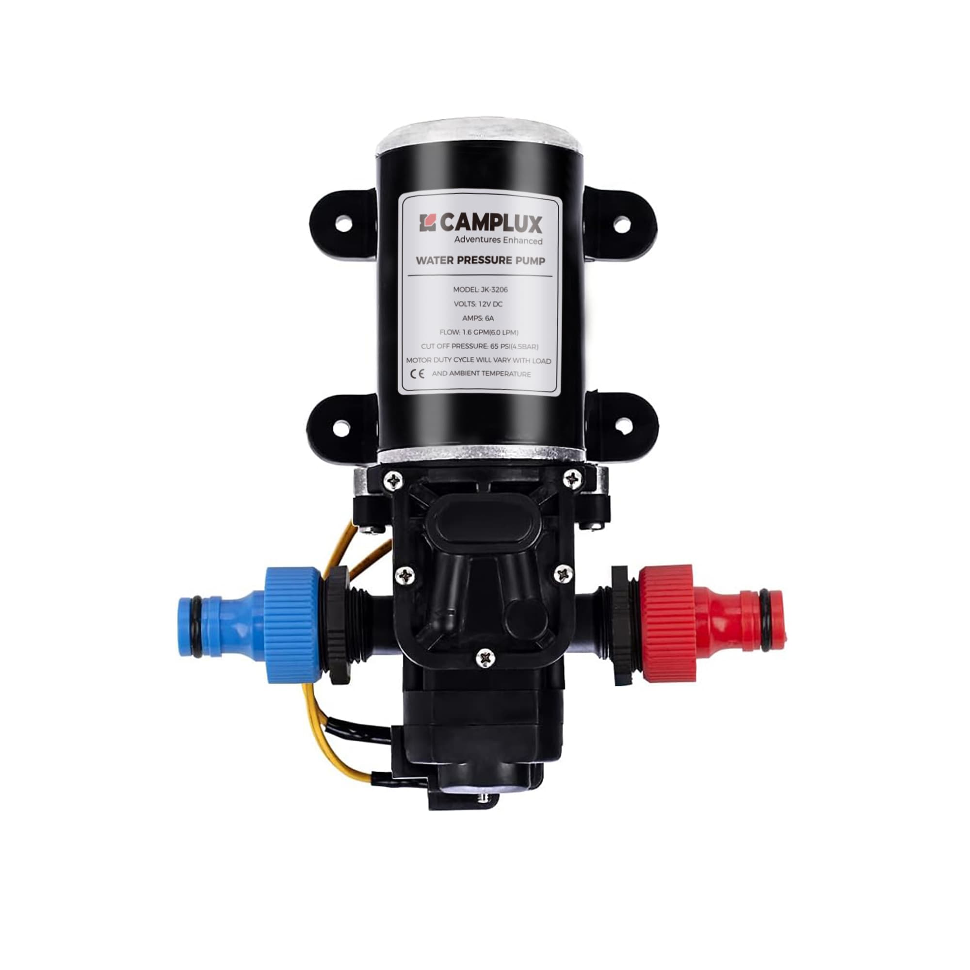 Camplux JK-3206 83/1000-HP 12 -Volt 1.6-Gallon Plastic Water diaphragm pump