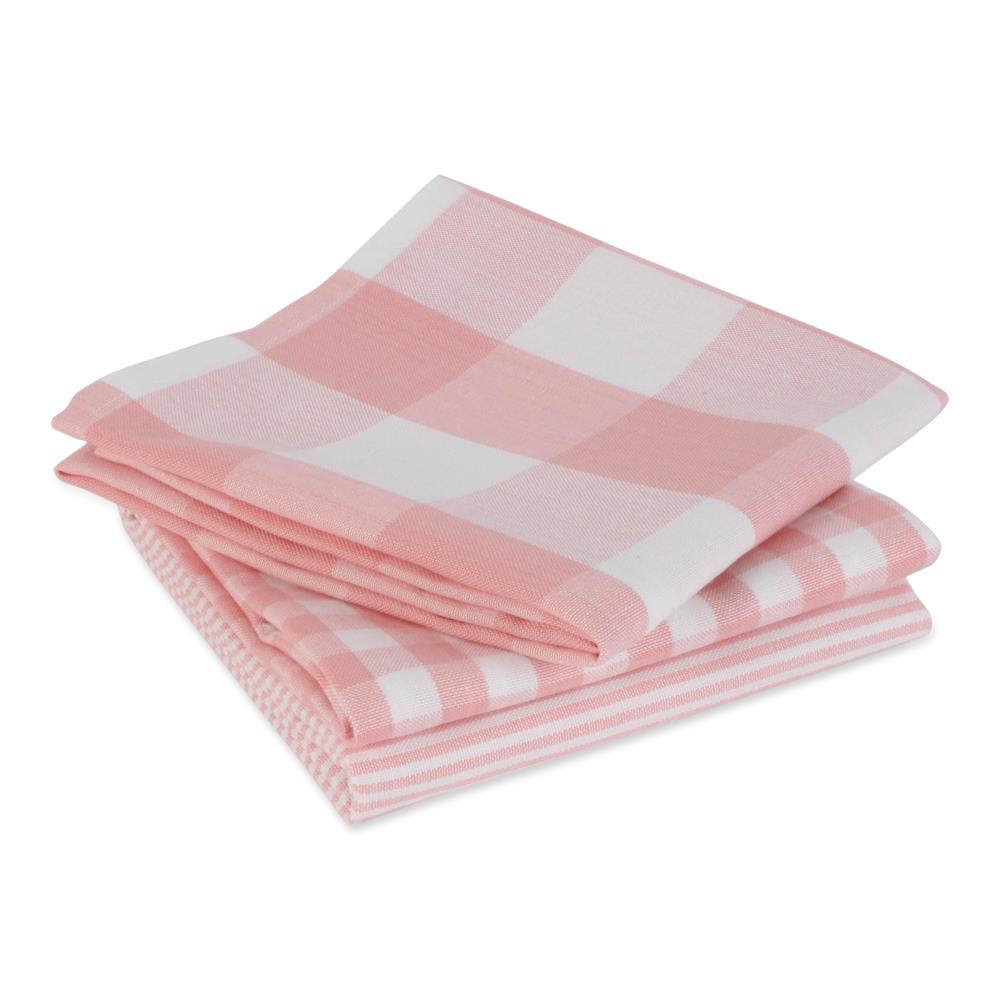 DII Red/White Checkered Dish Towel Set - 3 Pack, 20x30-in - Lightweight,  Absorbent, 100% Cotton - Easy to Coordinate, Machine Washable in the Kitchen  Towels department at