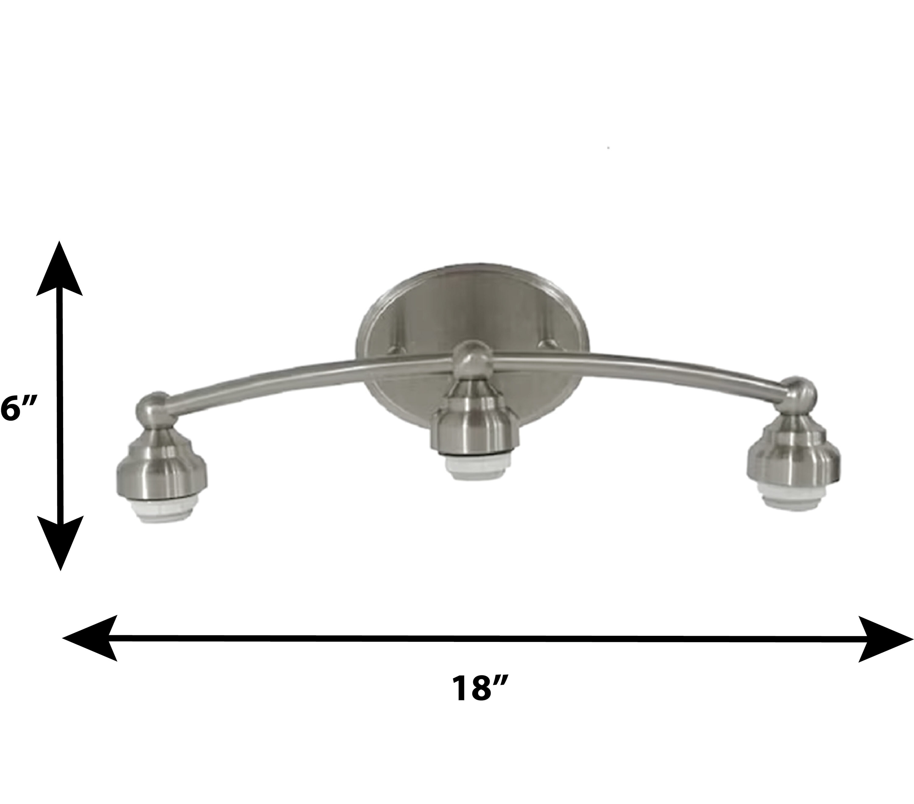 Style Selections 18-in 3-Light Brushed Nickel Transitional Vanity Light | VBK256-3BNK