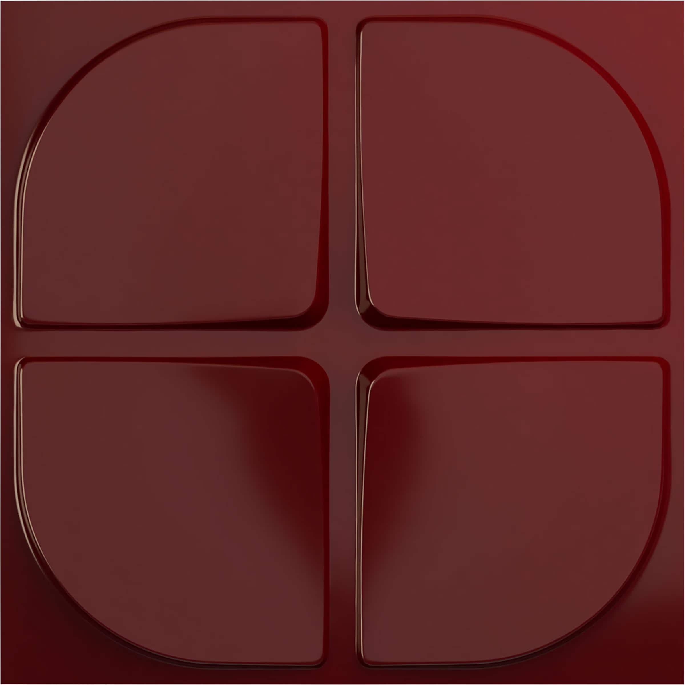 Ekena Millwork WP20X20EUHML 19-5/8-in x 19-5/8-in Embossed Paintable/Stainable Red PVC Wall Panel (