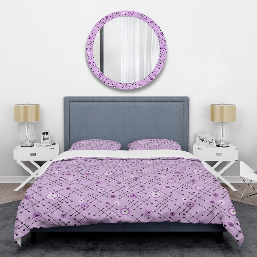 Designart BED24150-T 3 -Piece Purple Twin Duvet cover Set