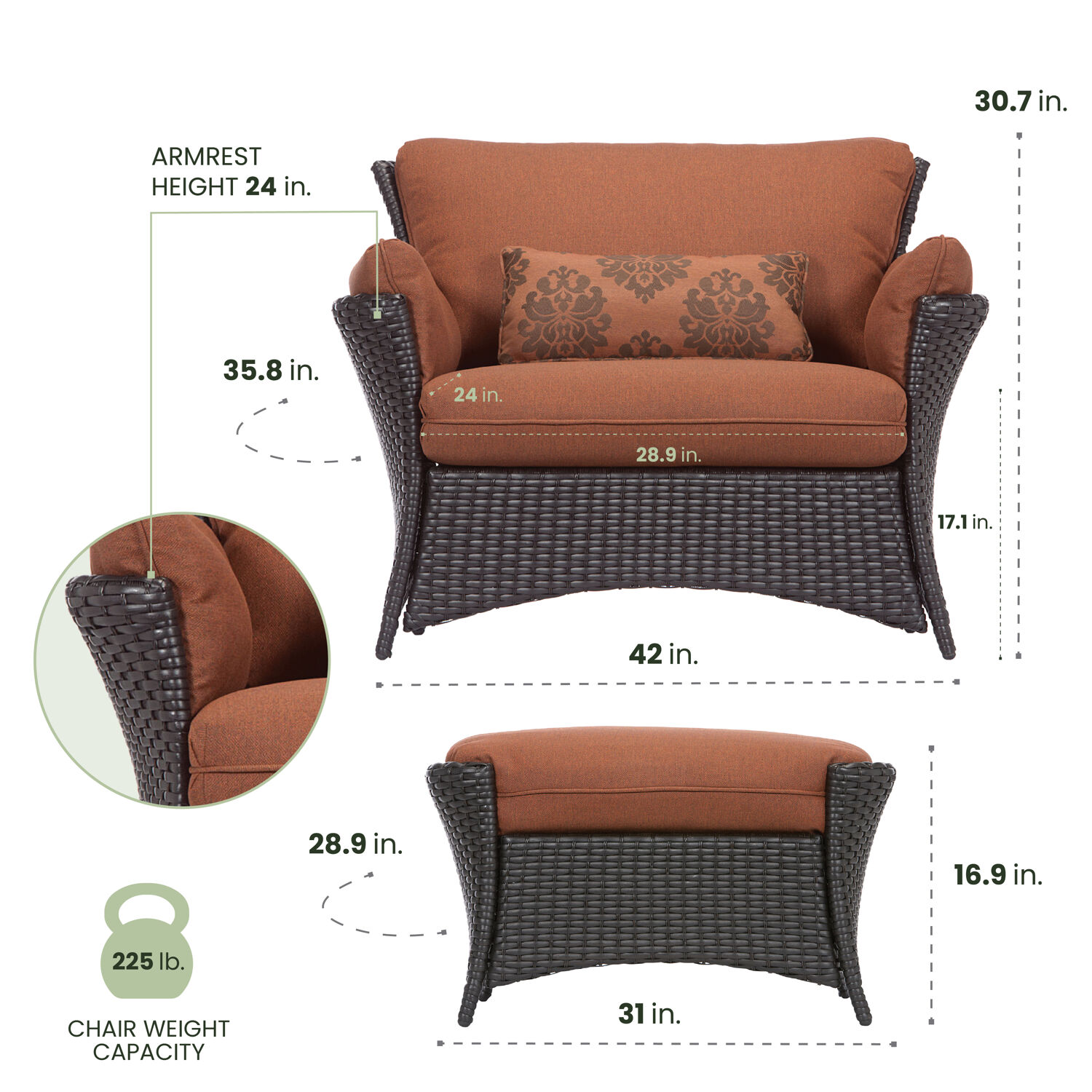 Hanover STRATHALLURE2PC Patio-Chairs - View #7