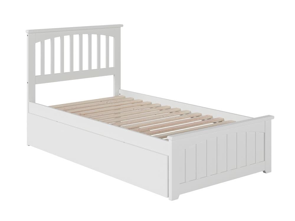 Afi Furnishings Mission White Twin Xl, Twin Xl Trundle Bed Pop Up