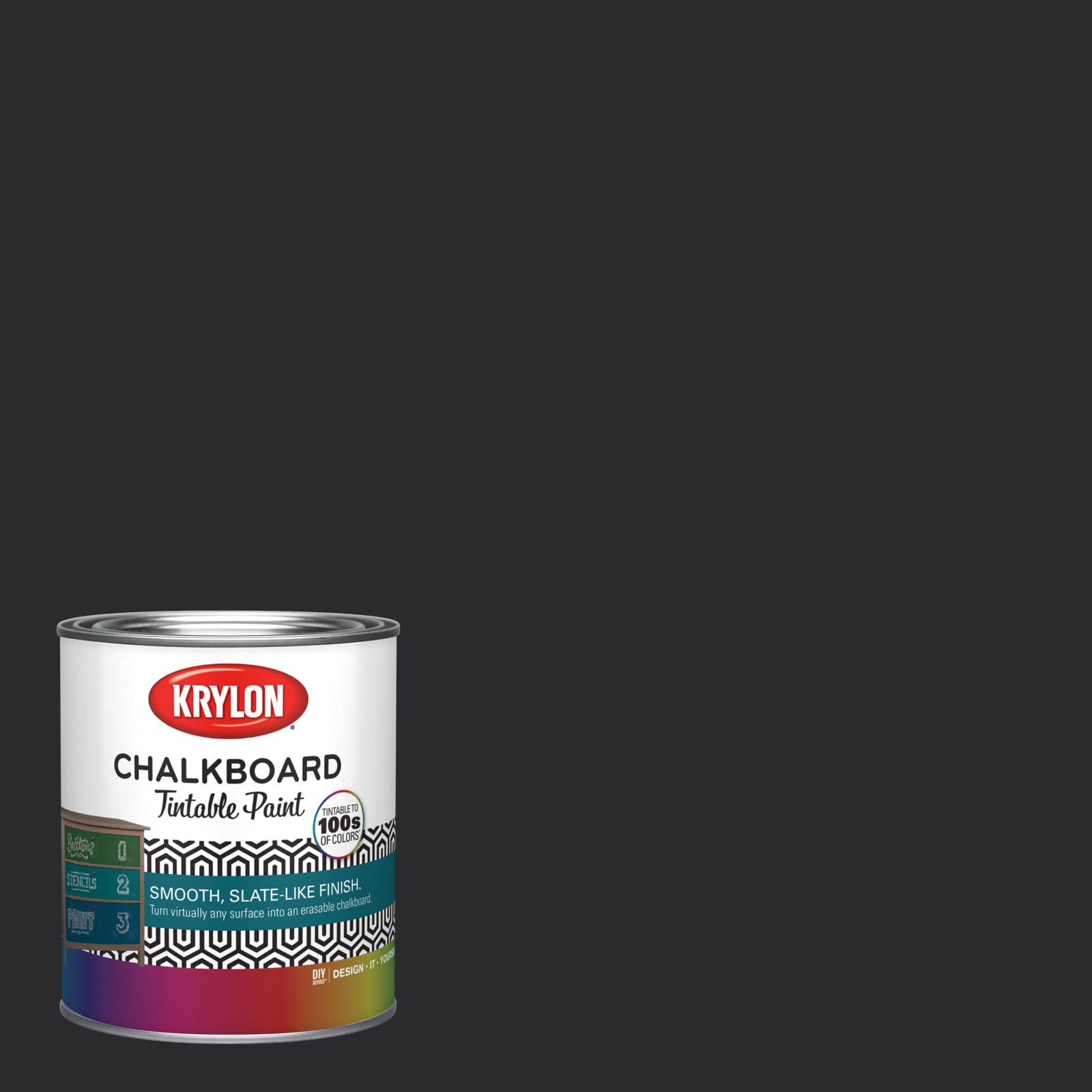 Krylon Dark Kettle Black 4011-2 Latex Chalkboard Paint (1-Quart) in the  Craft Paint department at