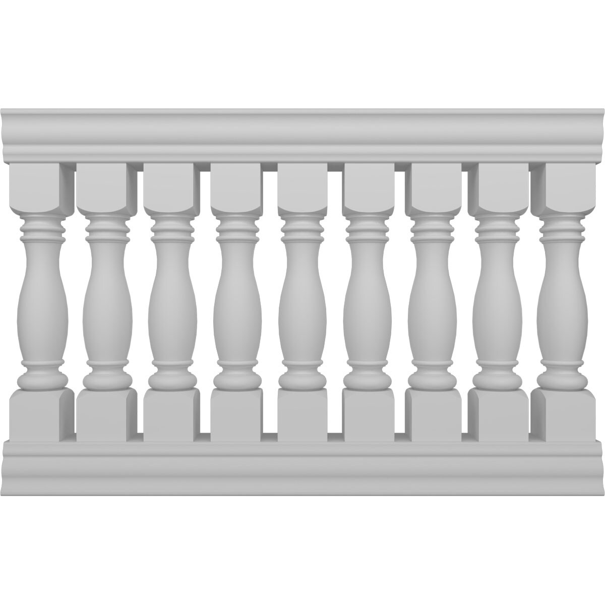 Ekena Millwork BALK42X060EMA FiberThane 5-Feet x 42-Inches Embassy Fiberglass Deck Rail Kit