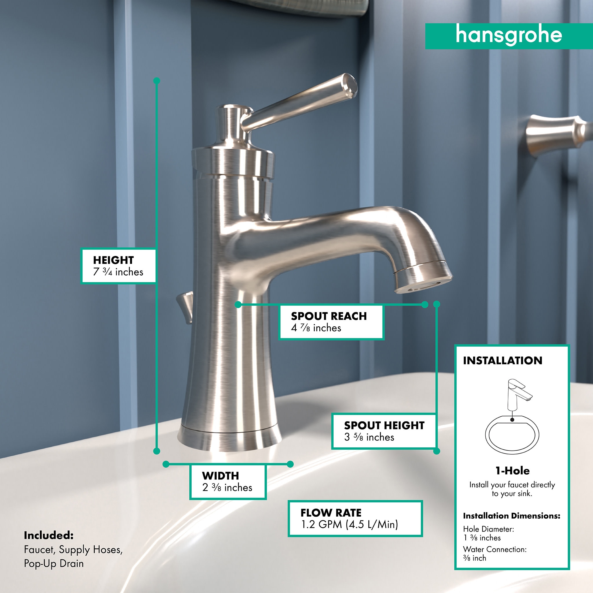 Hansgrohe 04771820 Lavatory-Faucets - View #3