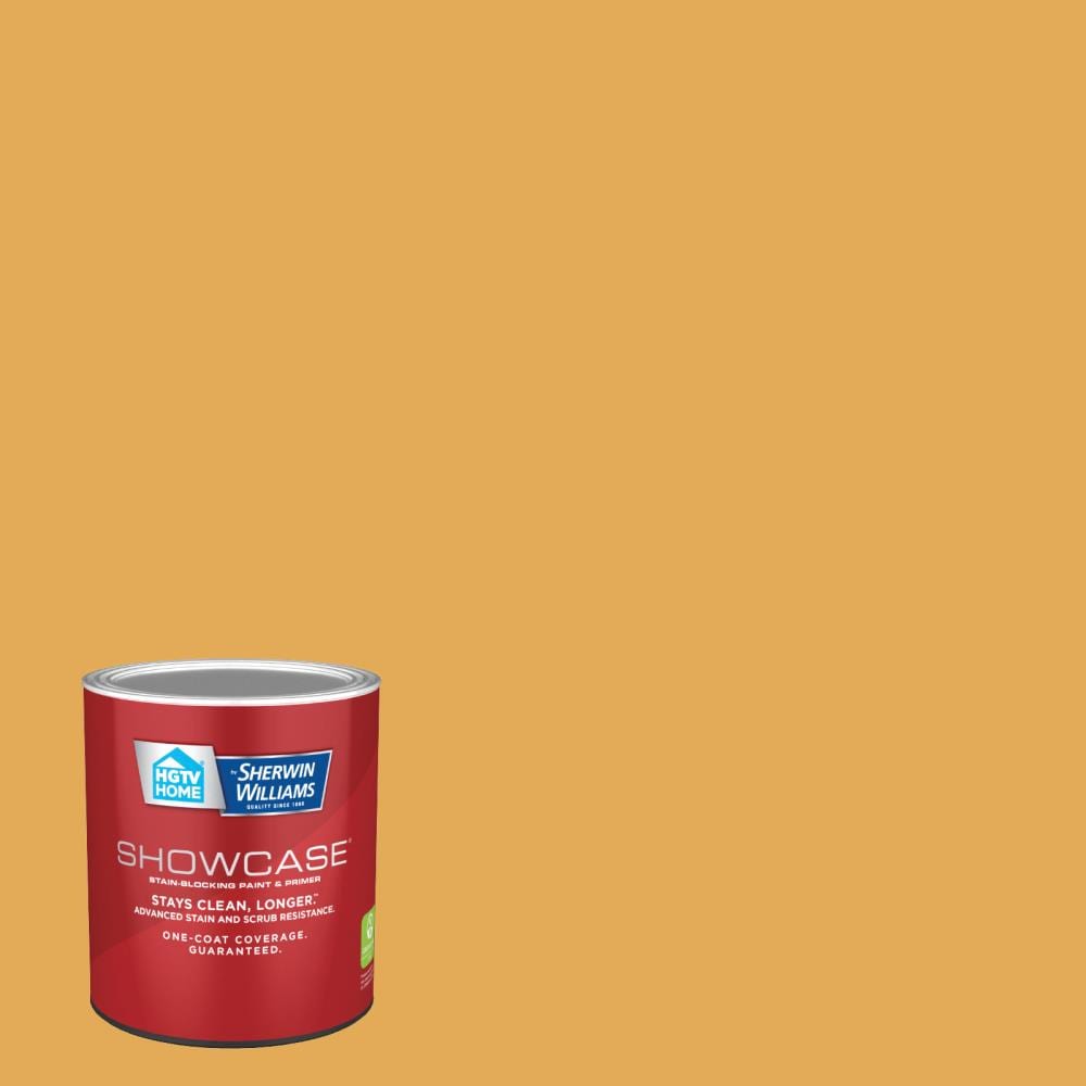 HGTV HOME by Sherwin-Williams 3003-3B-935224 Showcase Satin Caramel Honey 3003-3B Acrylic Interior Paint Paint + Primer ( 1-quart )