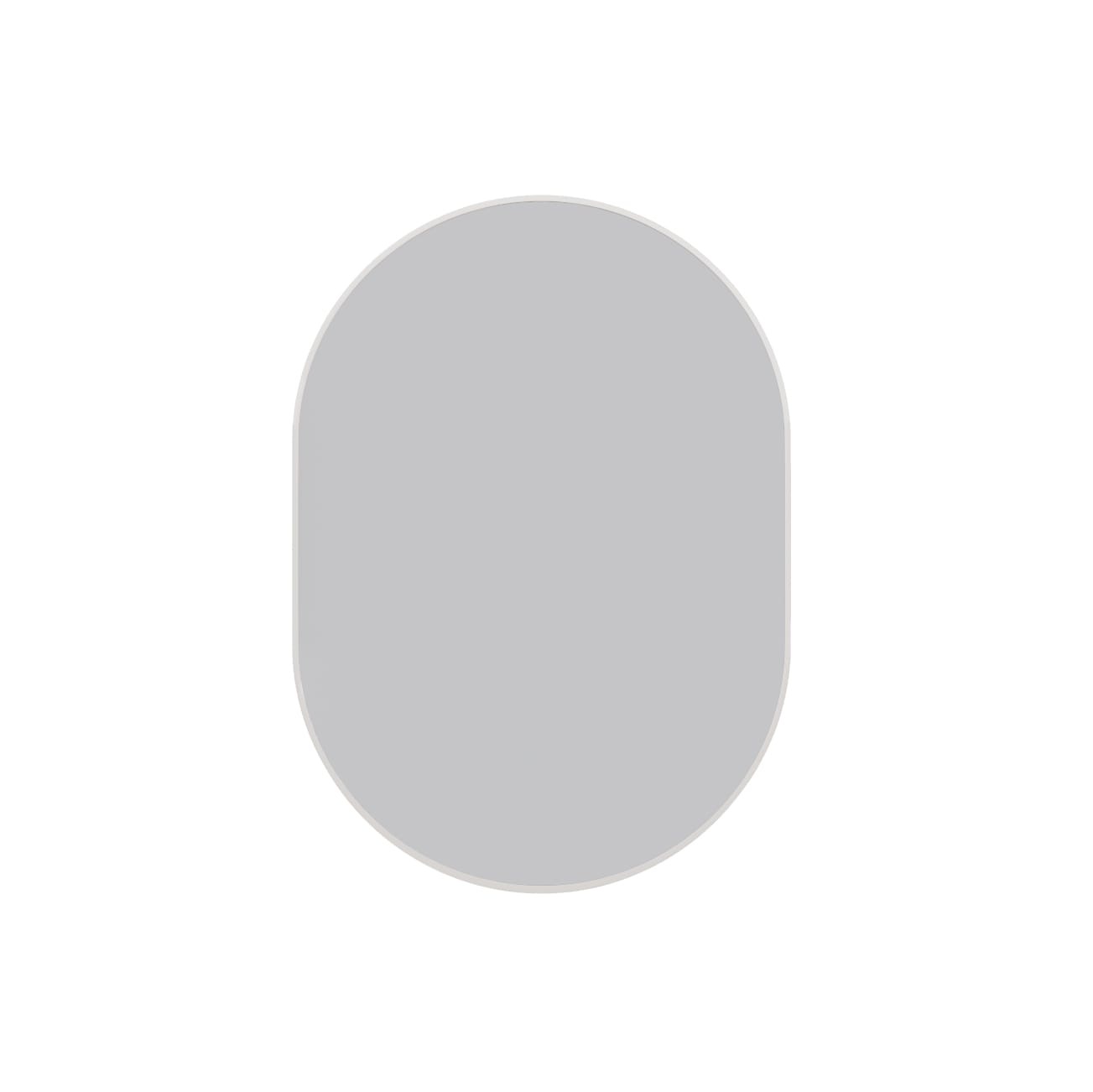 Glass Warehouse MF-PL-28X20-W Inara 20-Inches W x 28-Inches H Oval White Framed Full Length Wall Mirror
