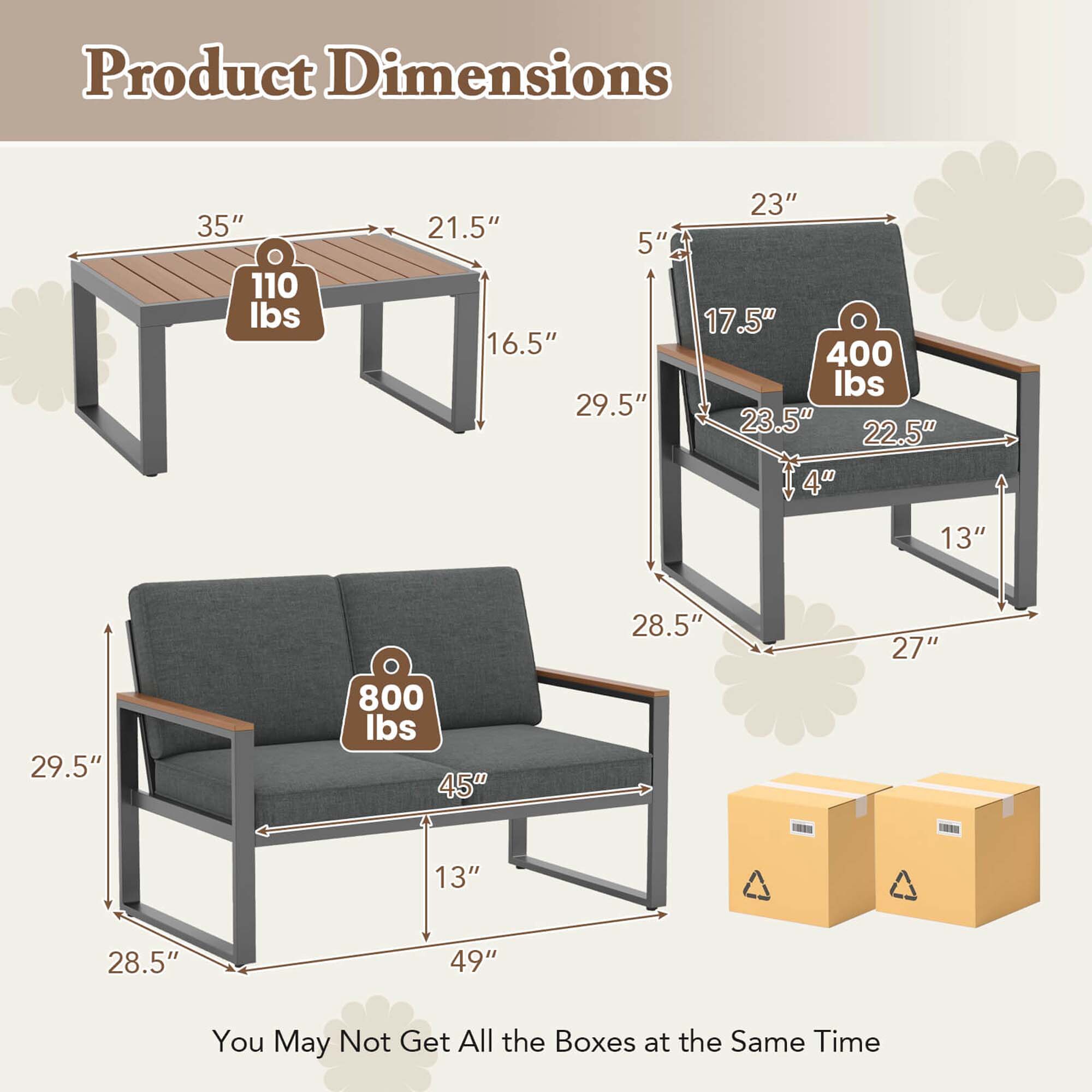 Costway HCST06064 Patio-Conversation-Sets - View #2