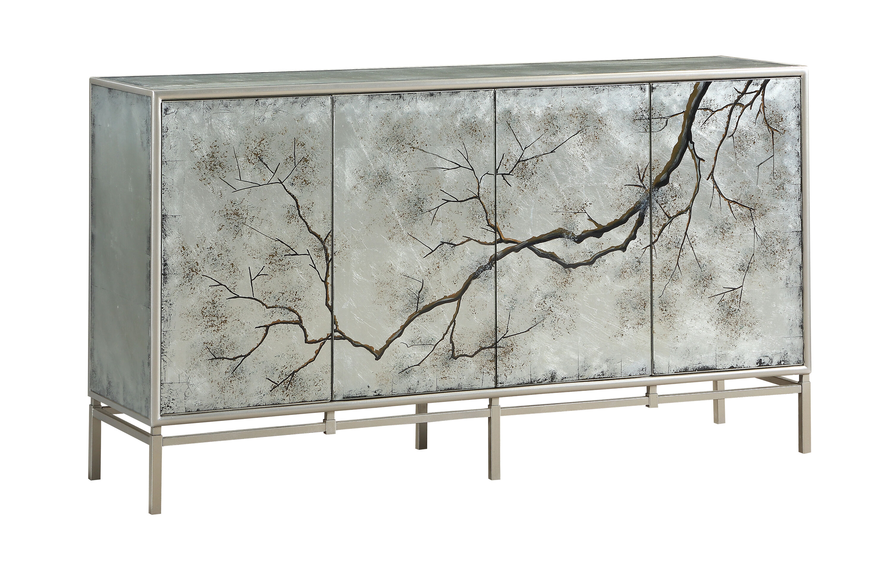 Coast to Coast 36634 Silvermist Winter Forest Casual Mdf Media Cabinet