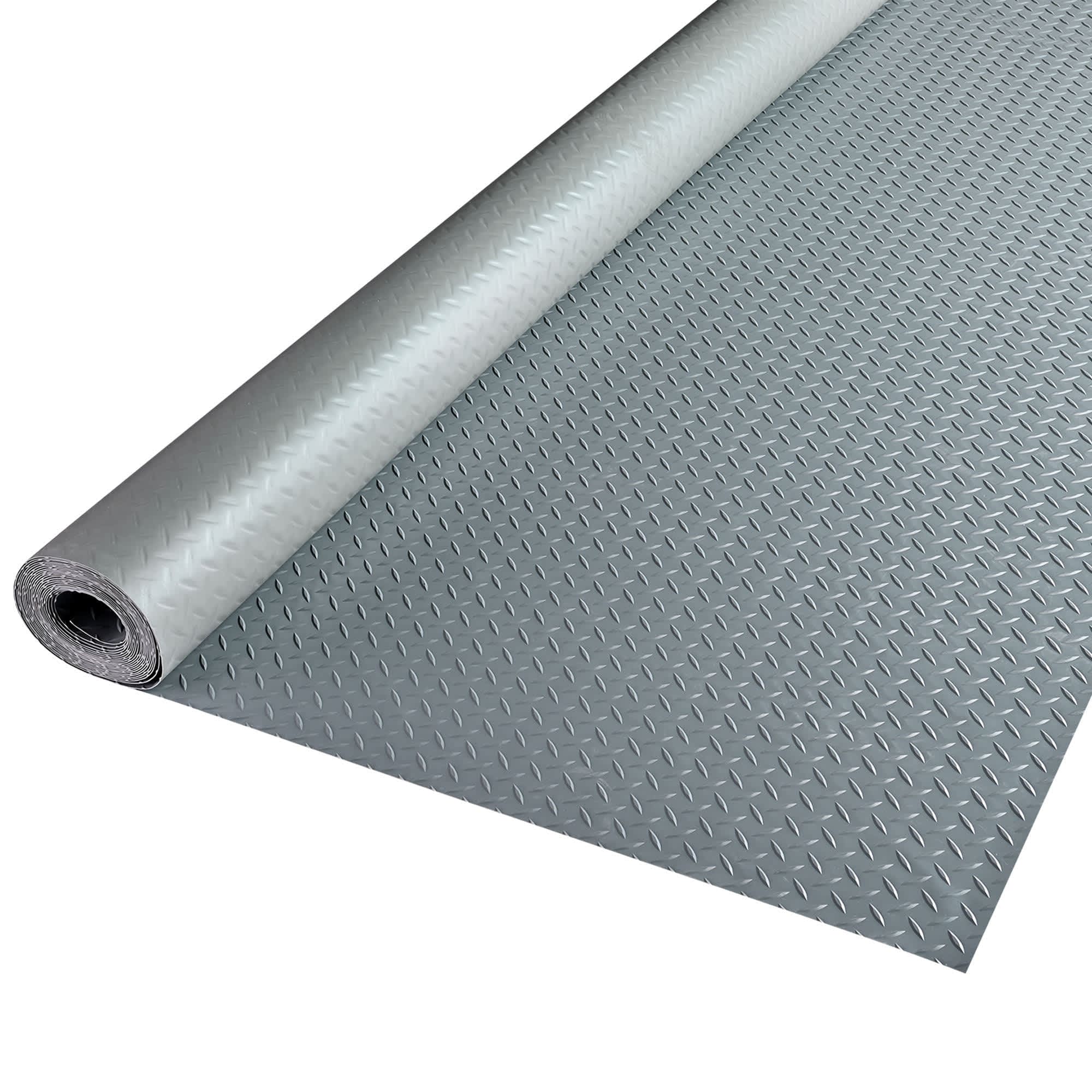 Yescom 33GFM001-27-09-LO Garage Floor Mat 31x6.5 Ft Anti-slip Diamond Parking Protect Cover Roll Under Car Workshop Gym PVC Flooring