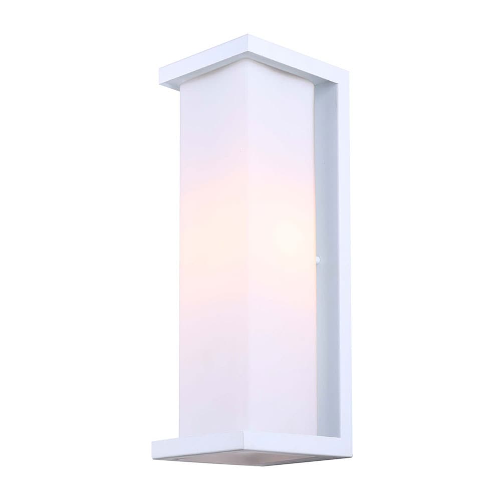 Canarm IOL608WH Ridley 1 -Light 16-in H Matte White Hardwired Outdoor Wall Light