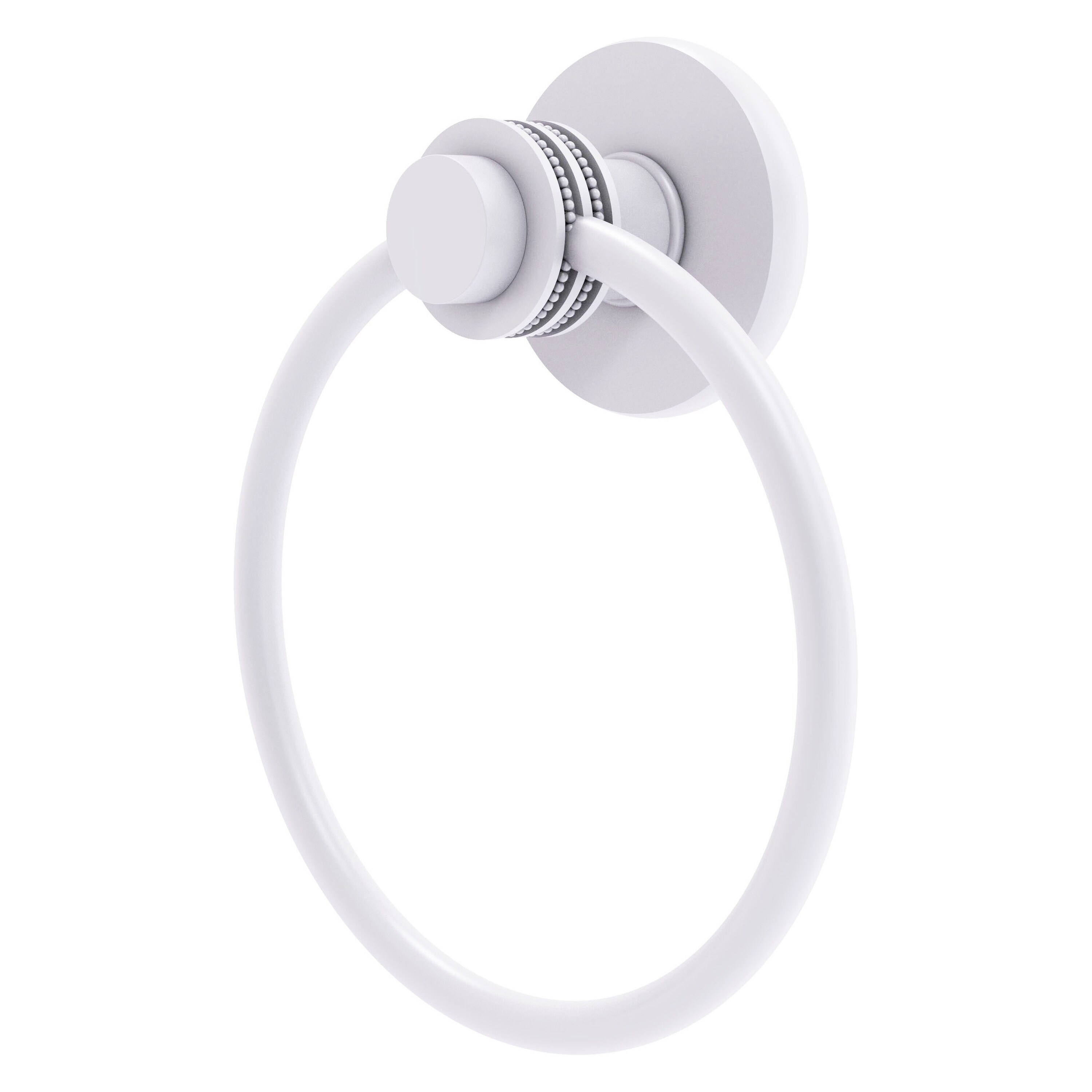 Allied Brass 916D-WHM Mercury Matte White Wall mount Single Towel Ring