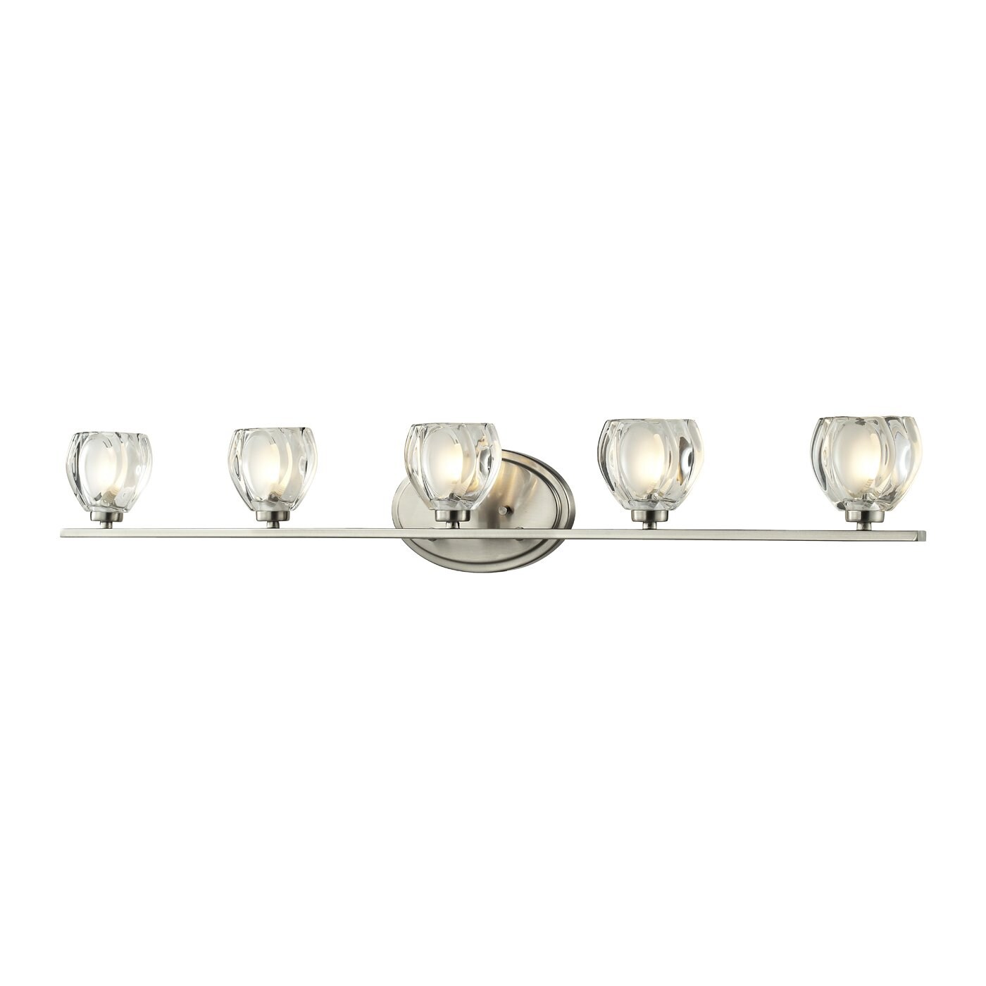 Z-Lite Hale 37.5-in 5-Light Brushed Nickel Modern/Contemporary Vanity ...