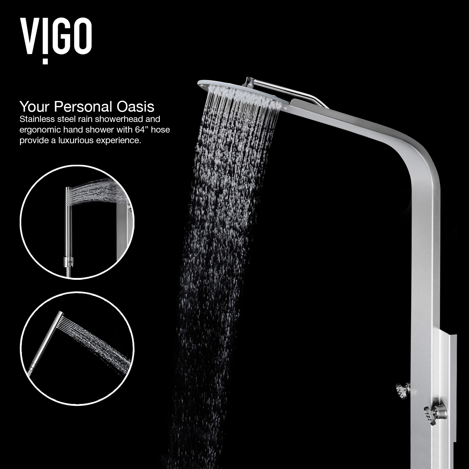 VIGO VG08008 Showerhead-Bar-Panels - View #5