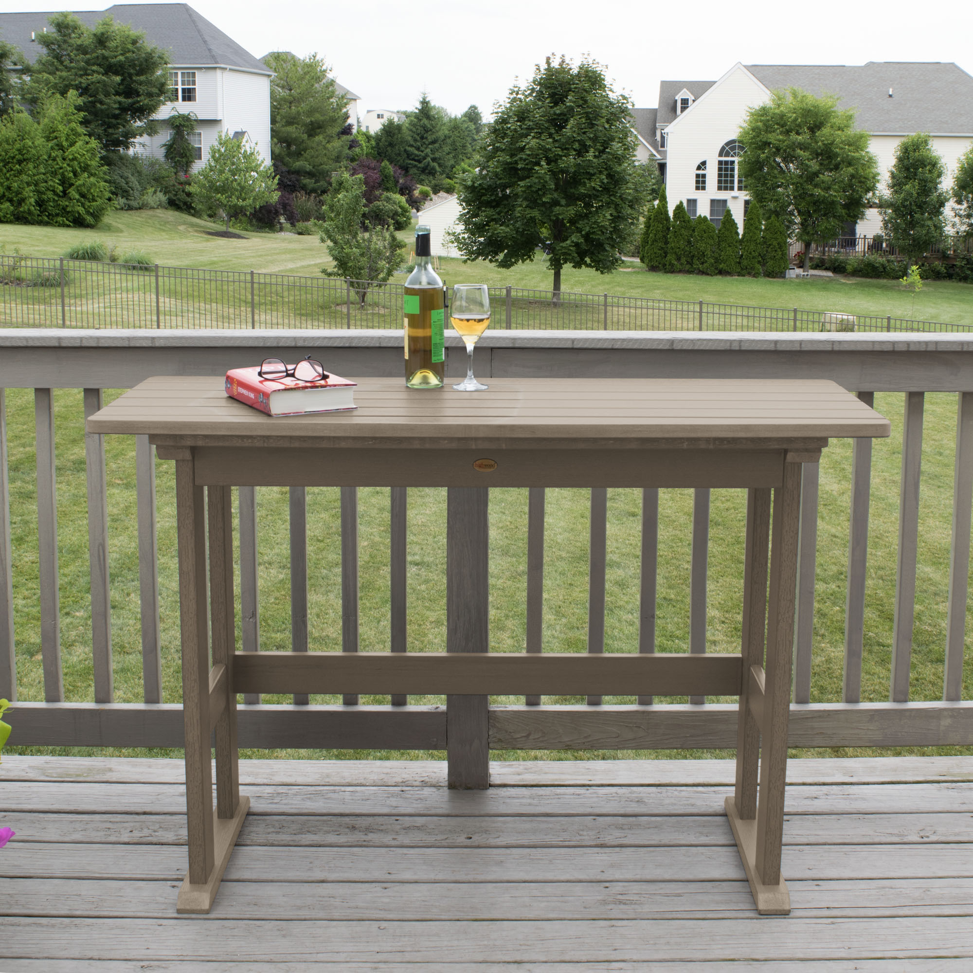 Highwood The Lehigh Rectangle Outdoor Counter Table 69 48 In W X 71 6   62702286 