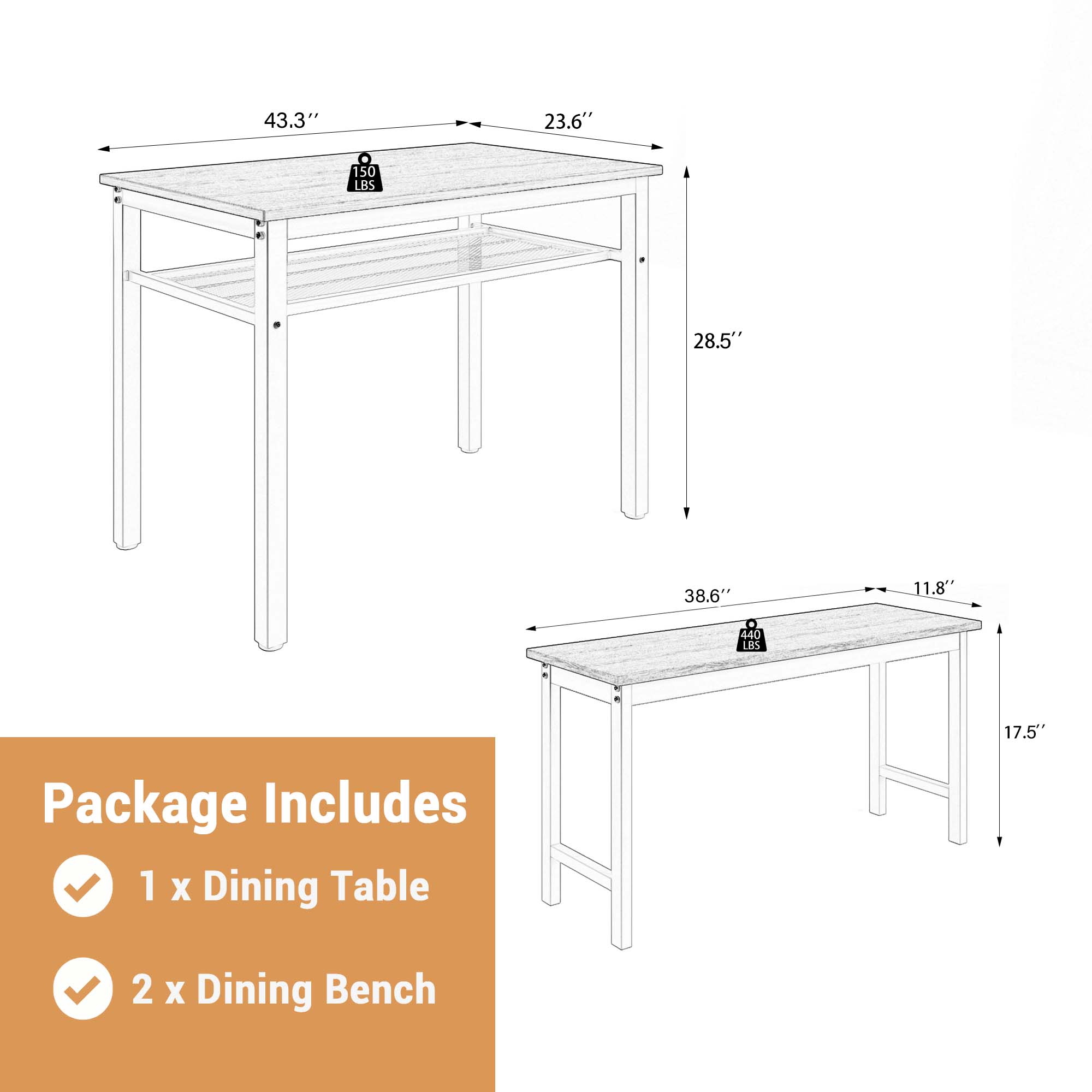 Fun Orange FUN25DS08 Dining-Sets - View #7