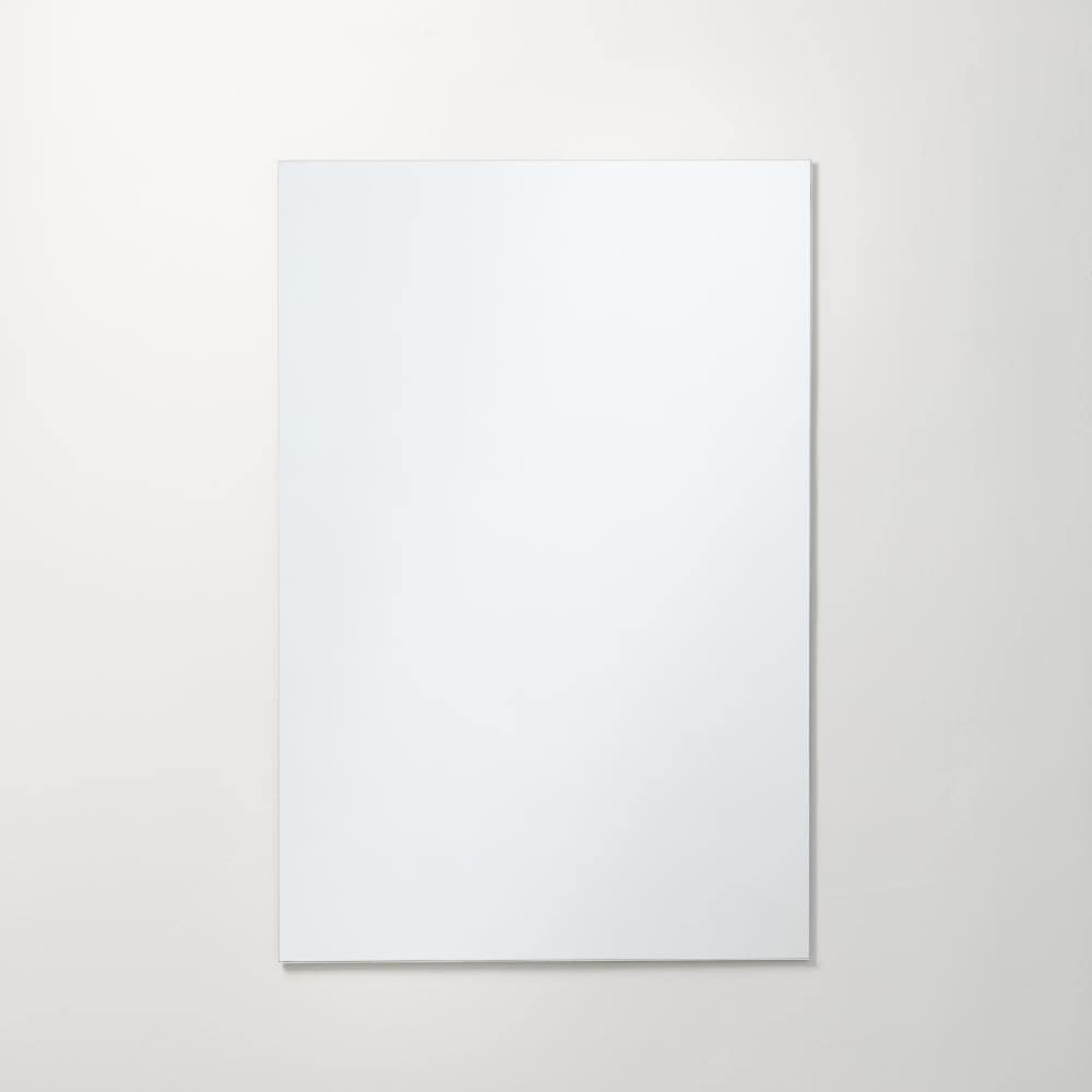 Elegant Frameless Rectangular Vanity Mirror with Beveled Edge, 16" x 24"