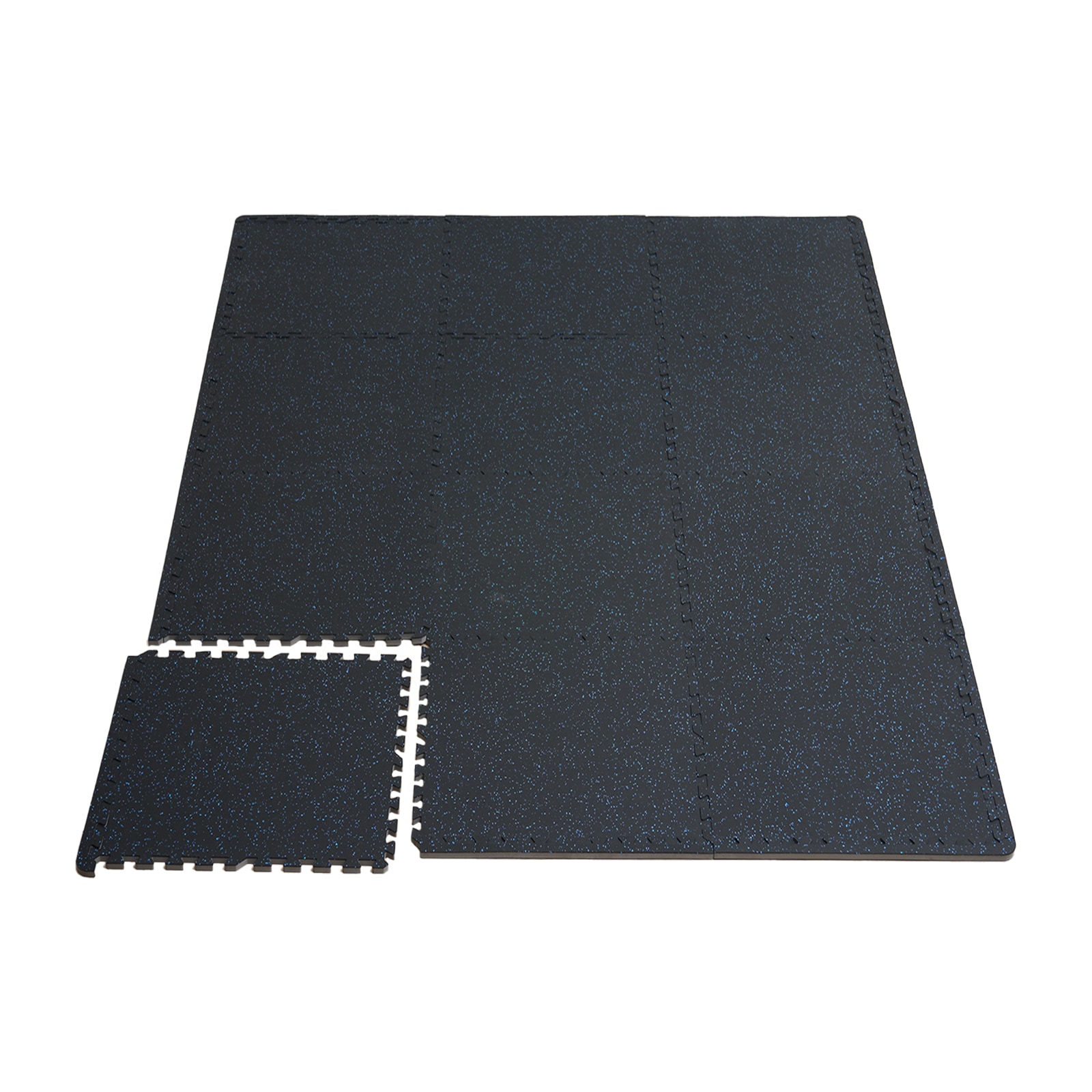 VEVOR 25-in x 25-in Interlocking Black Rubber Non-Slip Grip Indoor or outdoor Sports Runner Mat 6 -Pack