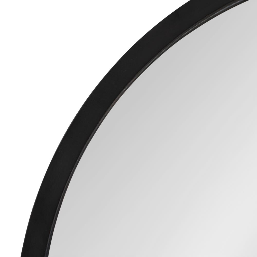 Travis Capsule Black Wood Framed Full-Length Vanity Mirror 12x24
