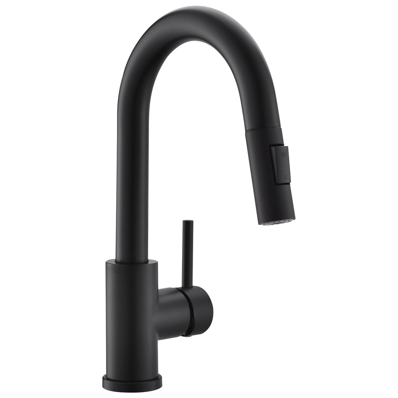 Clihome DG-KF03MB Pull Down Kitchen Faucet Matte Black Single Handle Deck-mount Pull-down Kitchen Faucet with Sprayer