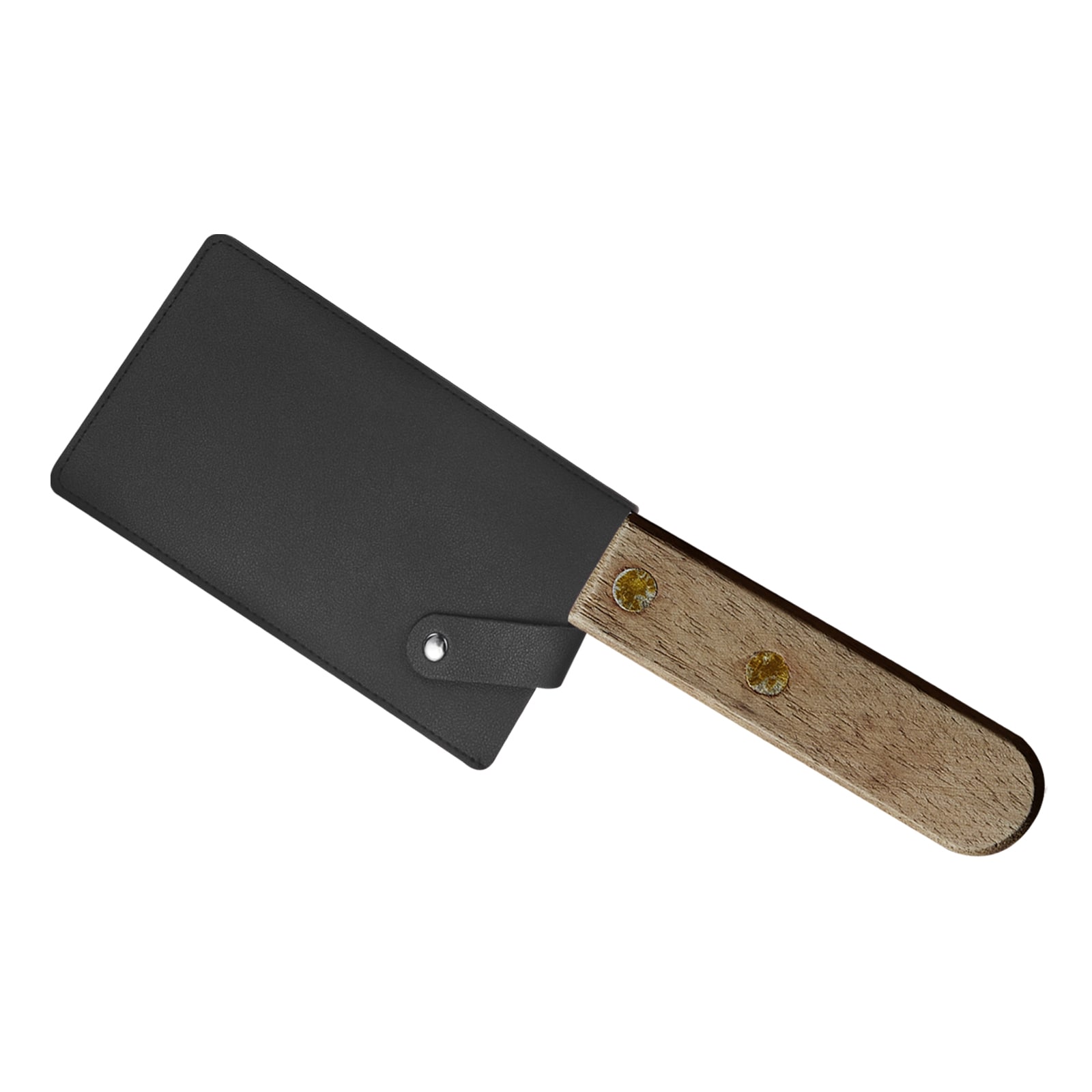 PATIKIL PU Leather Knife Meat Cleaver Sheath Waterproof Chef Knife Guards Wide Knife Protector Cleaver Cover for Home Kitchen Black #S26051300UX1489