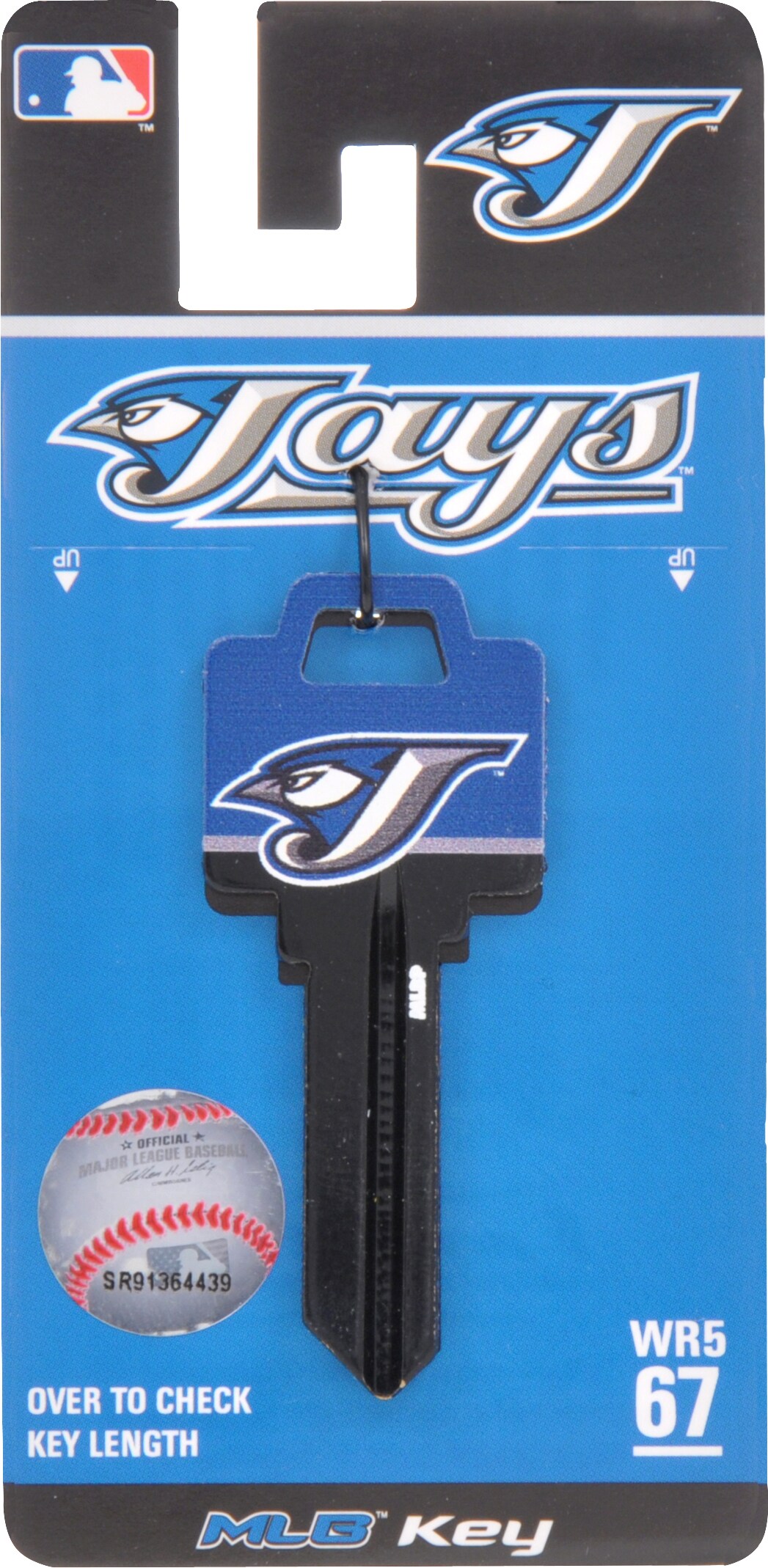 Hillman 89635 Toronto Blue Jays Team Colors House/Entry Key Blank