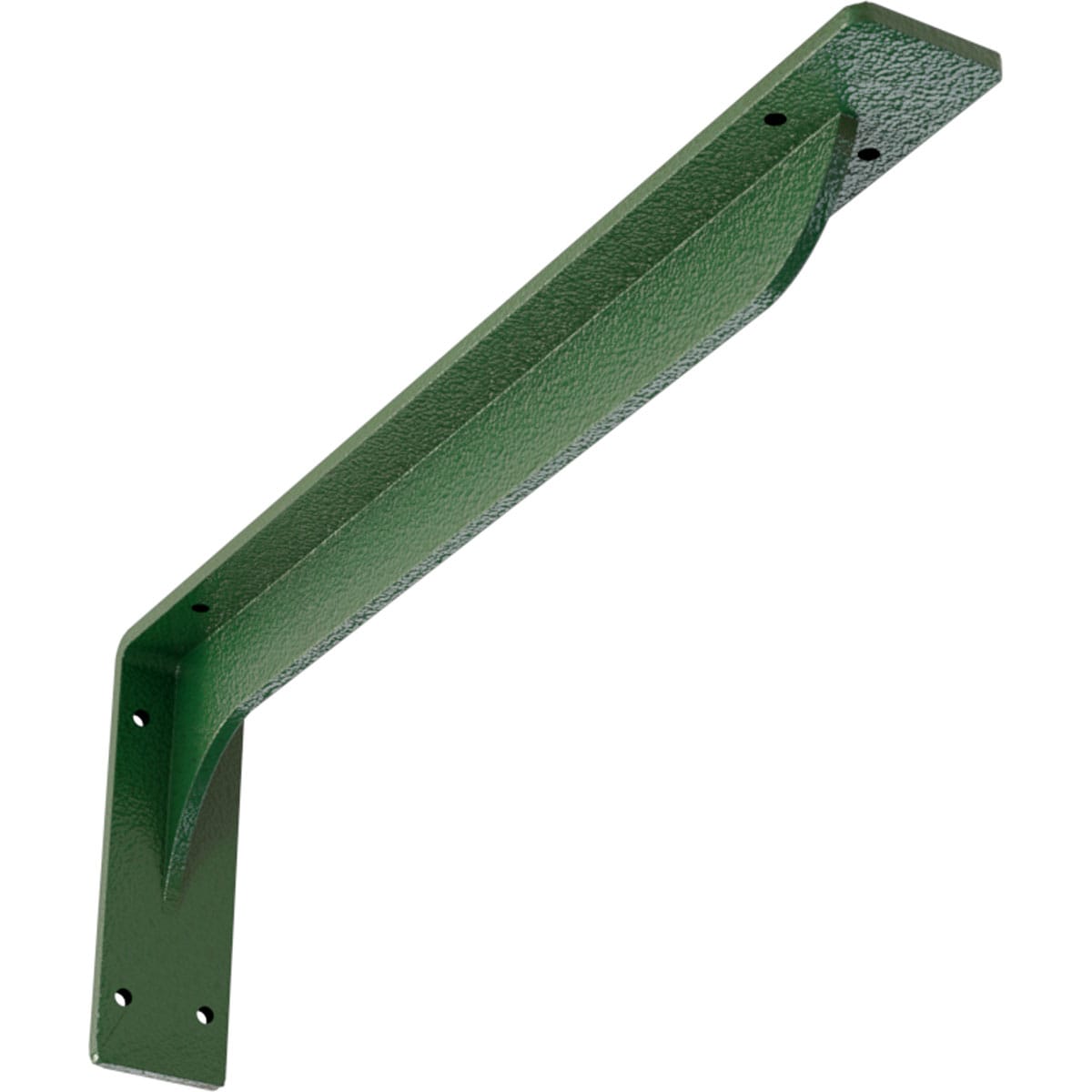 Ekena Millwork BKTM02X18X06EBHDG Embrey 18-in x 2-in x 6.5-in Green Steel Mounting bracket