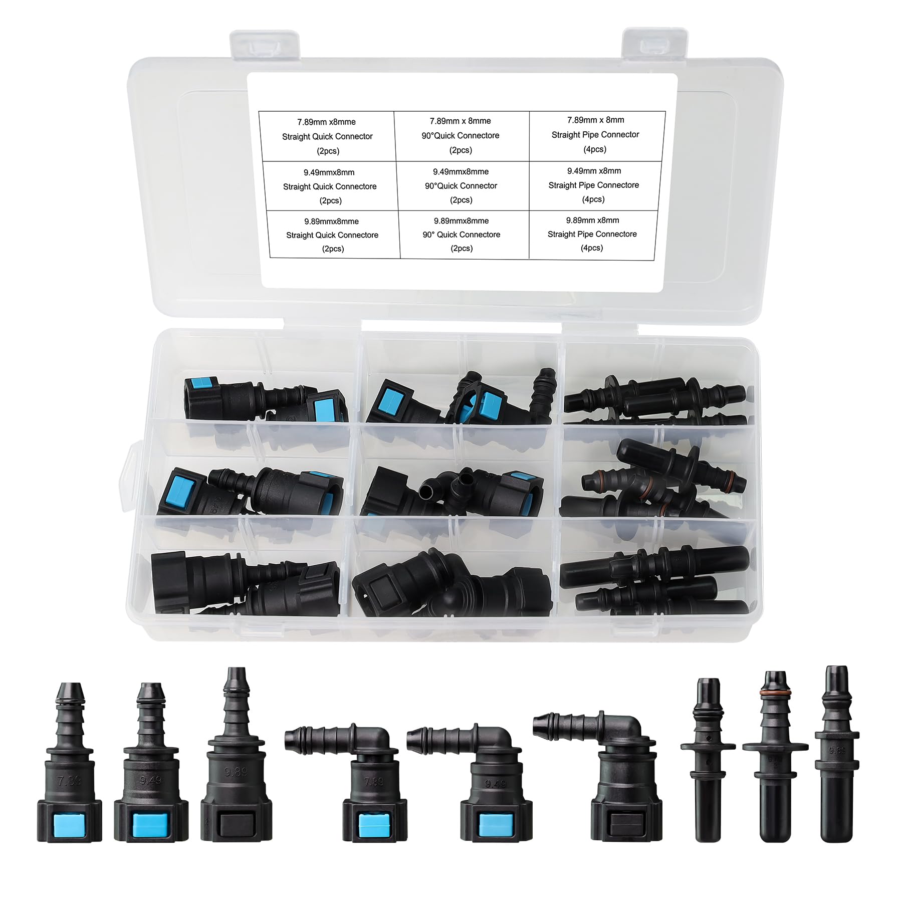 AKSCYZM Fuel Line Quick Connect Kit 24PCS Assorted 5 16 3 8 Fuel Line ...