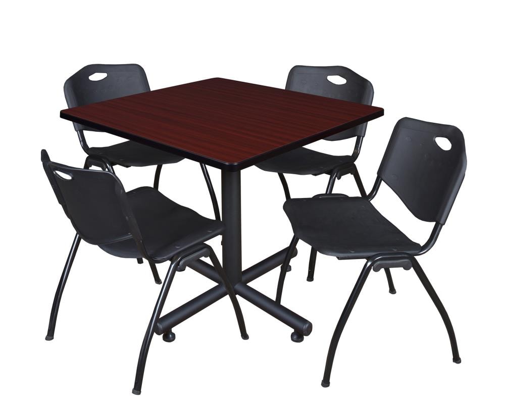 Regency TKB4242MH47BK Kobe Brown 4 -Person Training table ( 42-in W x 29-in H )