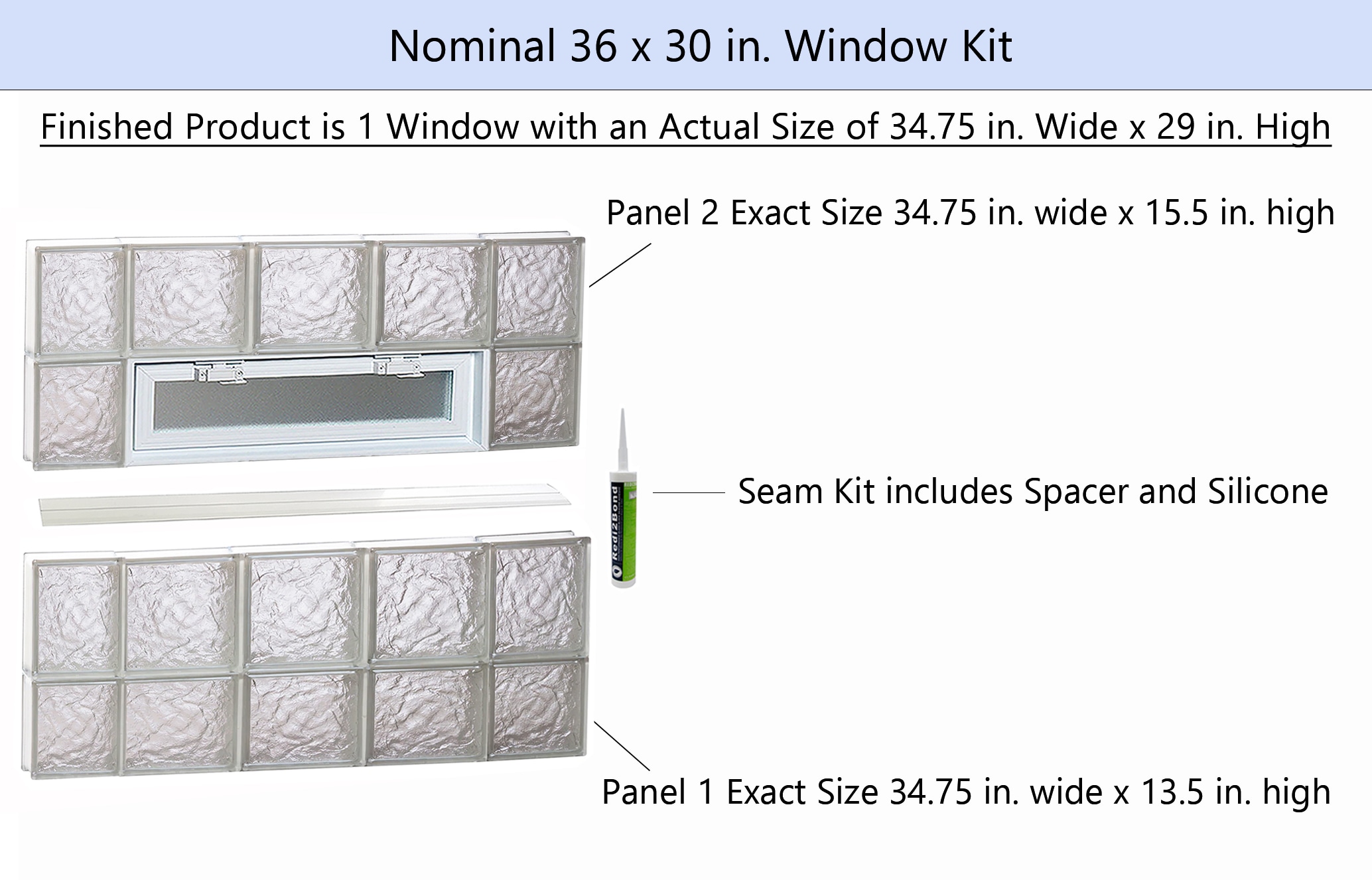 REDI2SET V3630IS Glass-Block-Windows - View #2