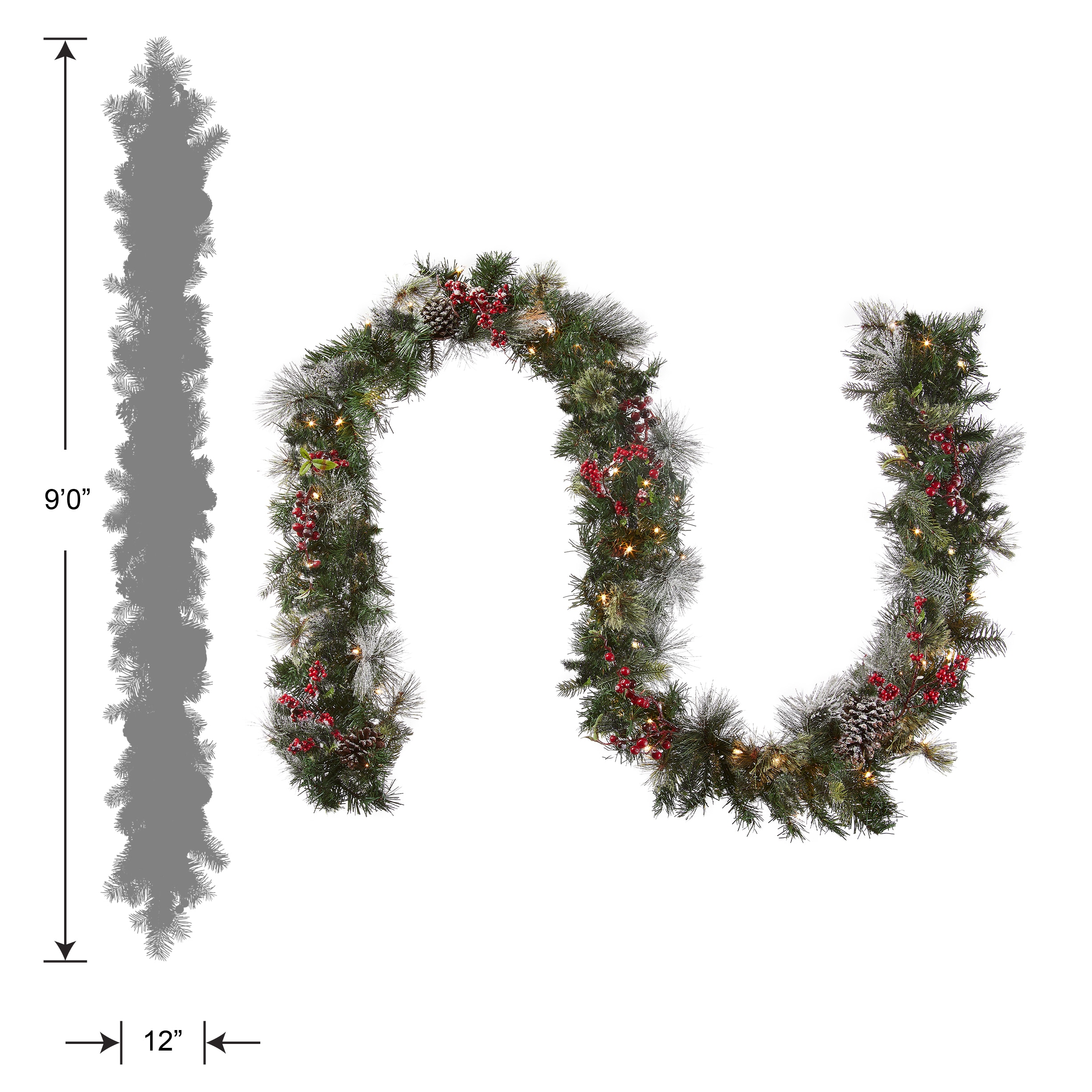 National Tree Company PEWT-300-9B-1 Artificial-Christmas-Garland - View #8