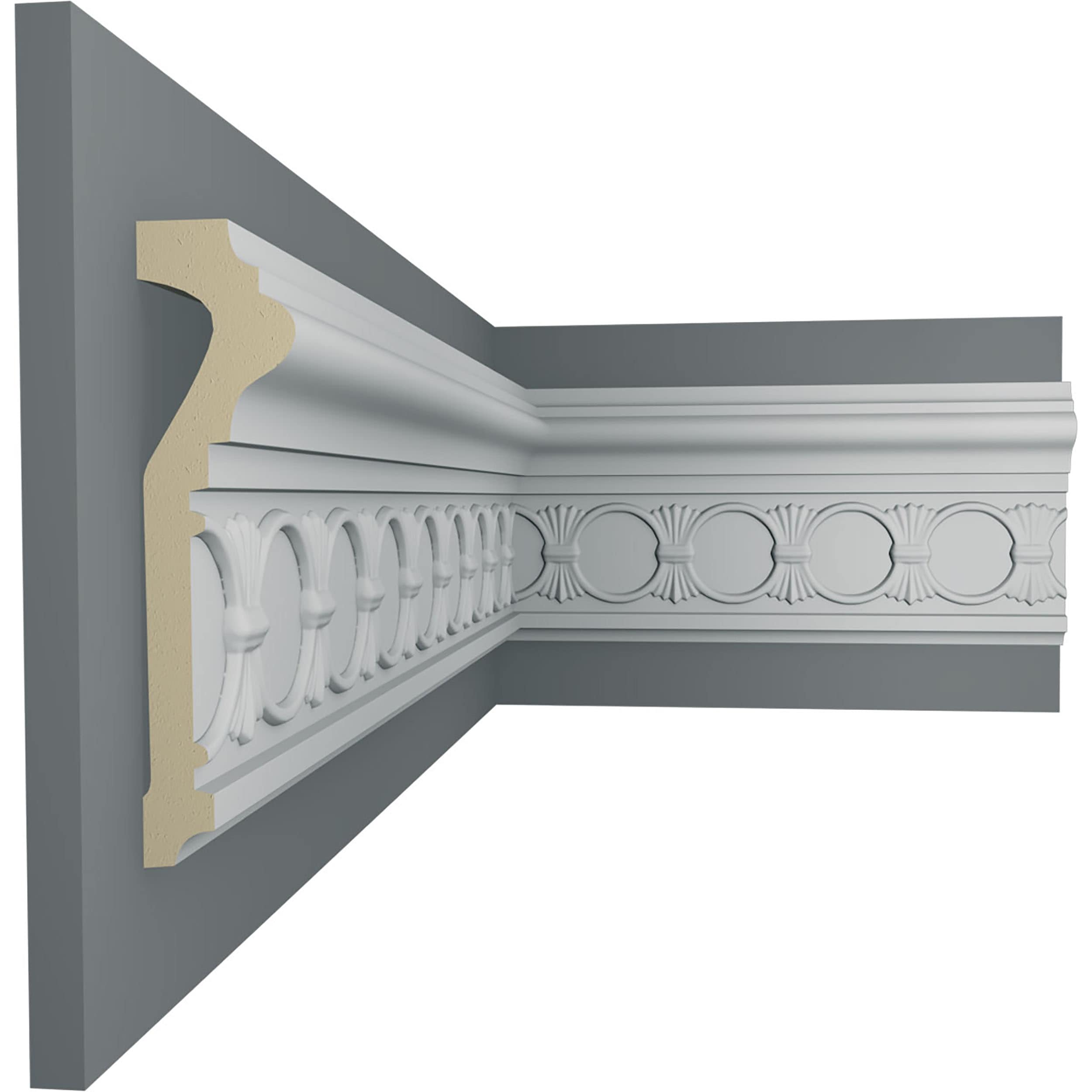 Hera 4.5'' H x 96.13'' W x 1.125'' D Urethane Chair Rail