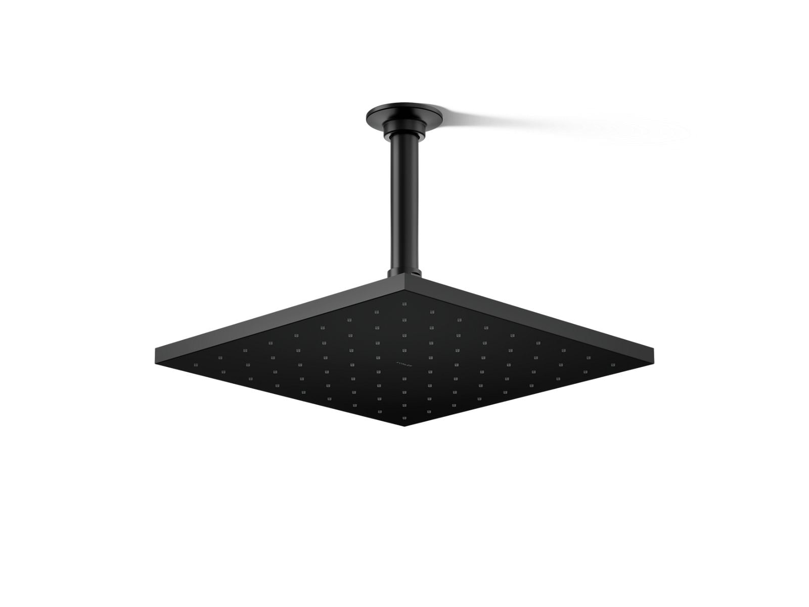 KOHLER Contemporary 1 -Spray Matte Black 10-in Square Rain Shower Head 2.5 GPM