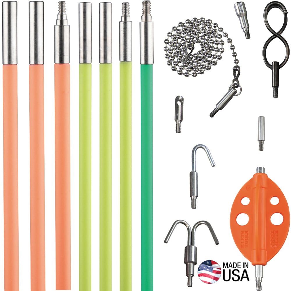 Klein Tools 50354 Multi-Flex Glow Rod Set, 35-Foot