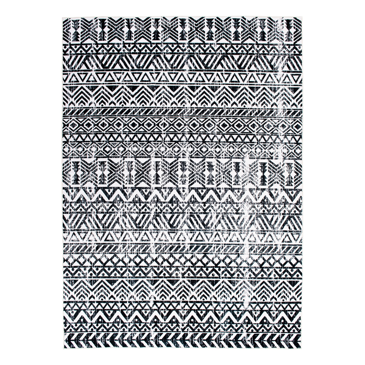 World Rug Gallery 7022GRAY8X10 8 x 10 (ft) Loomed Polypropylene Gray Rectangular Indoor Geometric Machine washable Area rug