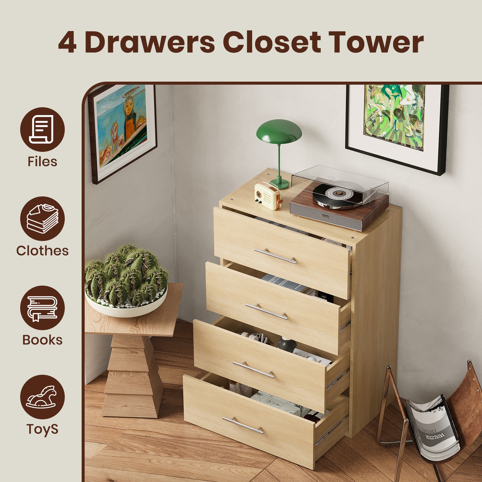 LOVMOR LO-A4D700560E-SY-ZJL Wood-Closet-Shelves - View #2