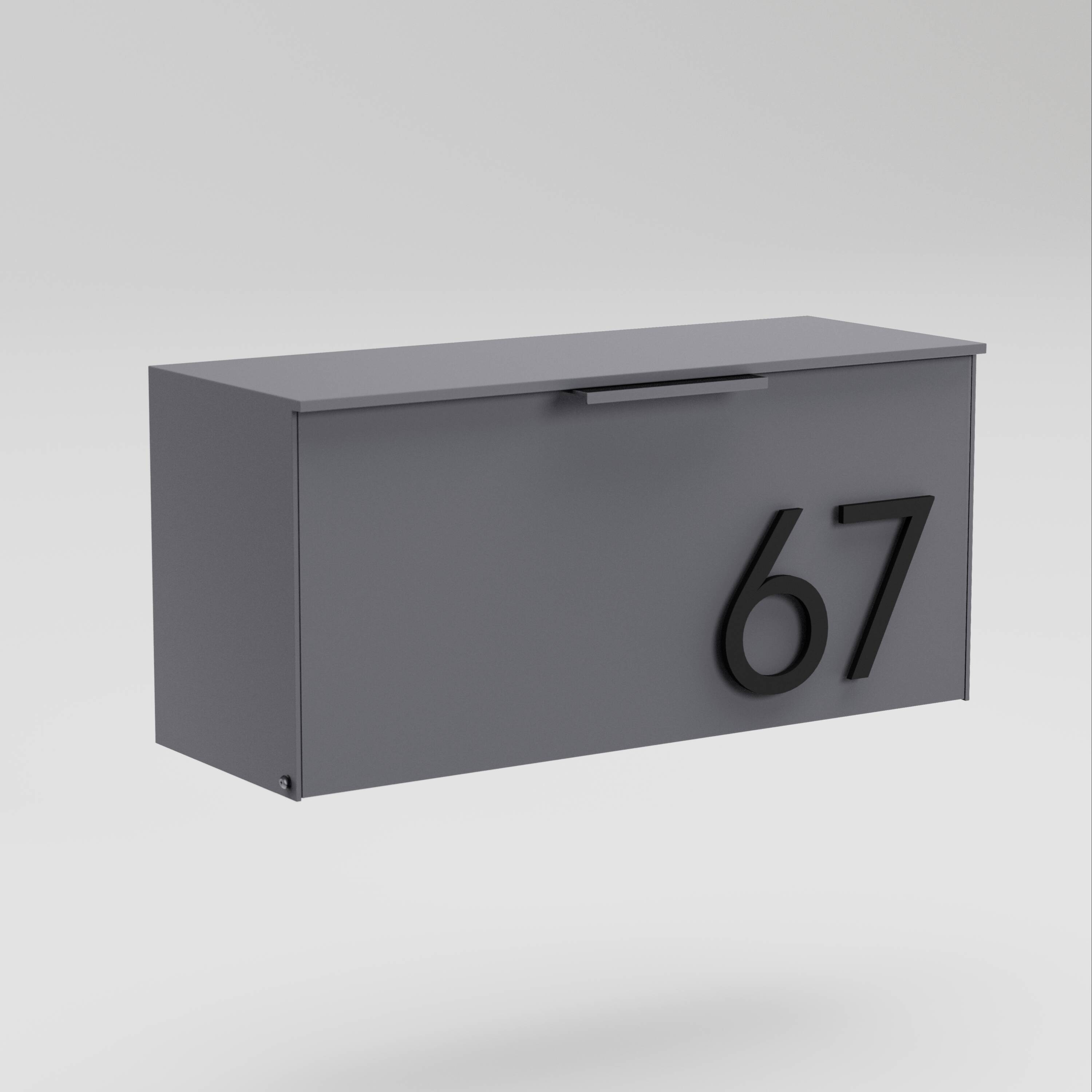 Post & Porch Wall-Mounted Mailboxes Metal Standard Mailbox Gray #SHORTSTACK-GRAY