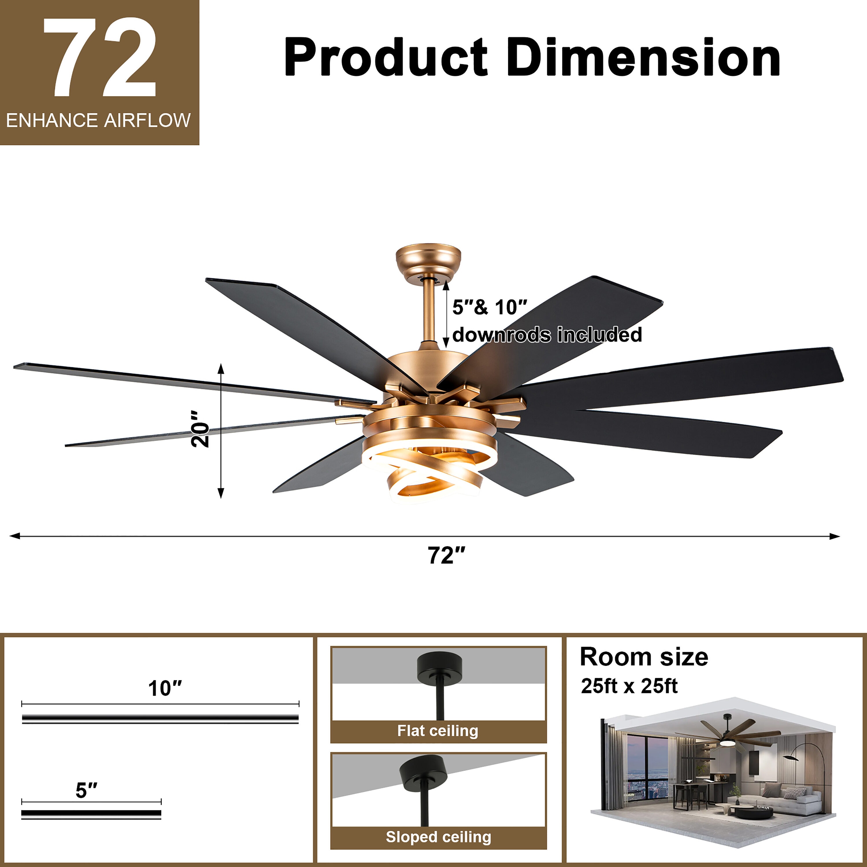 Cusp Barn DC7205-G Ceiling-Fans - View #8
