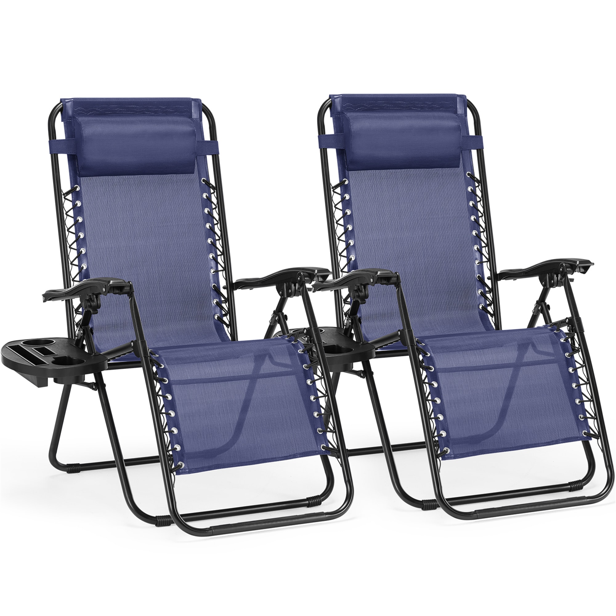 BABOOM BOM-11632NY-CO Polyester Blue Folding Beach lounger Adjustable and