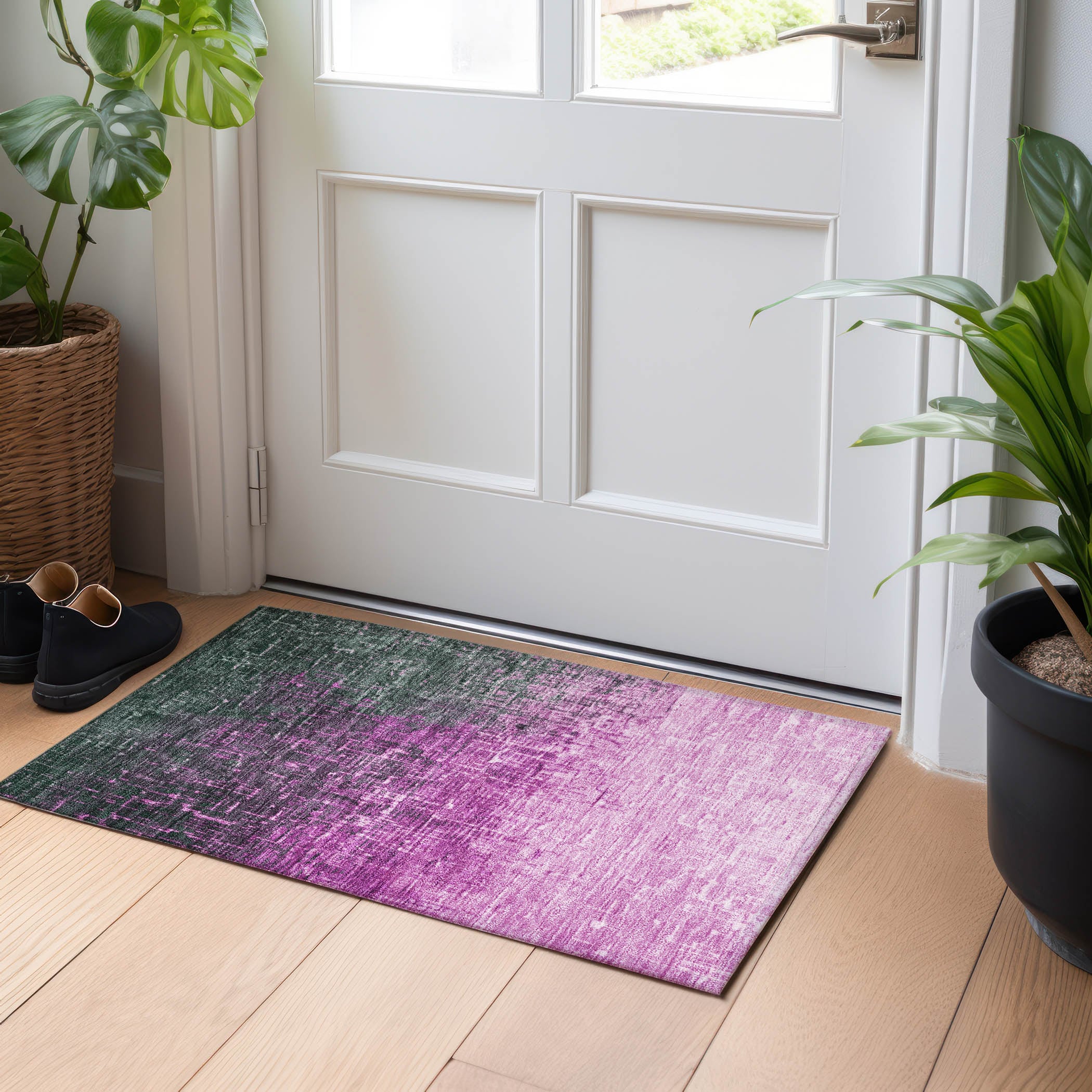 Addison Rugs ACN1066BL20X30 Chantille ACN1066BL 2 x 3 (ft) Polyester Blush Rectangular Indoor/Outdoor Geometric Machine washable Area rug