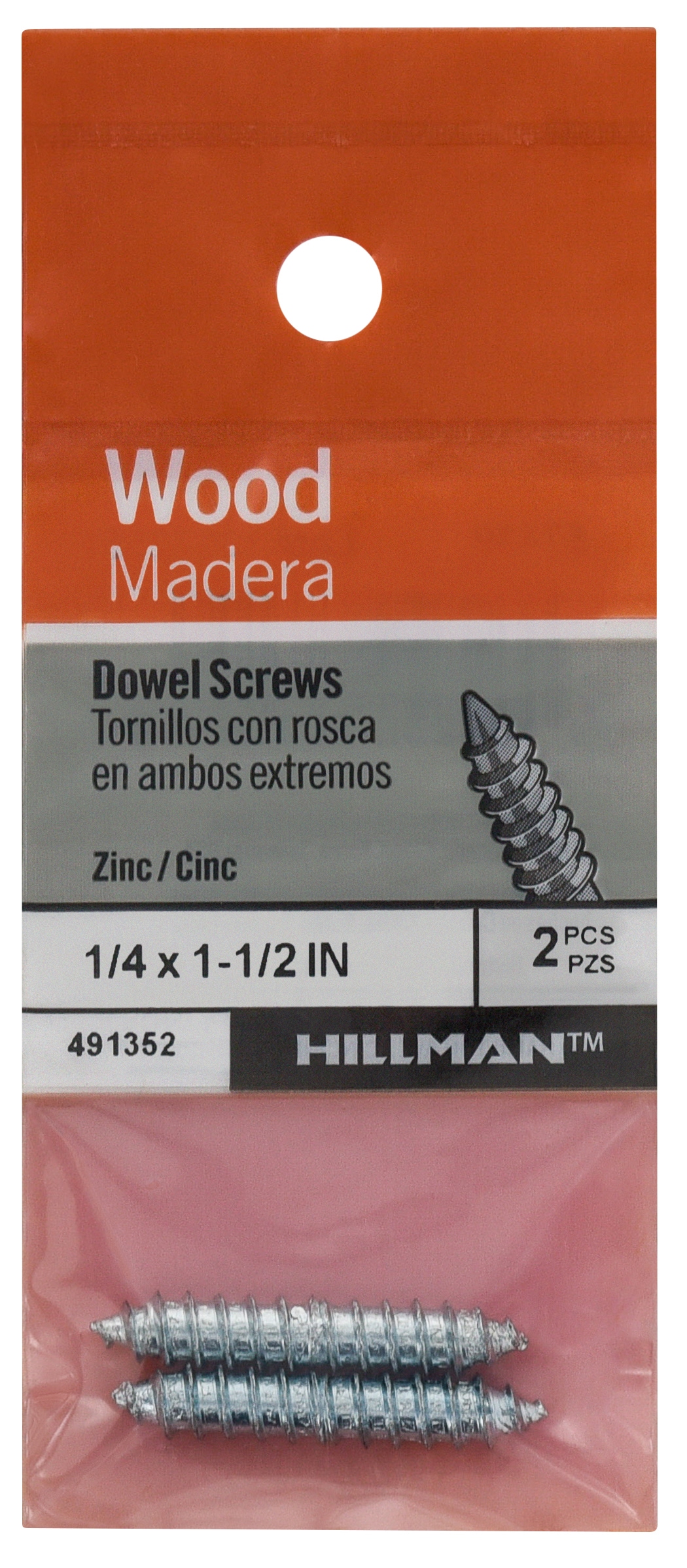 Pack Of 50 Wood to Wood Dowell Screws Zinc Plated Finish 