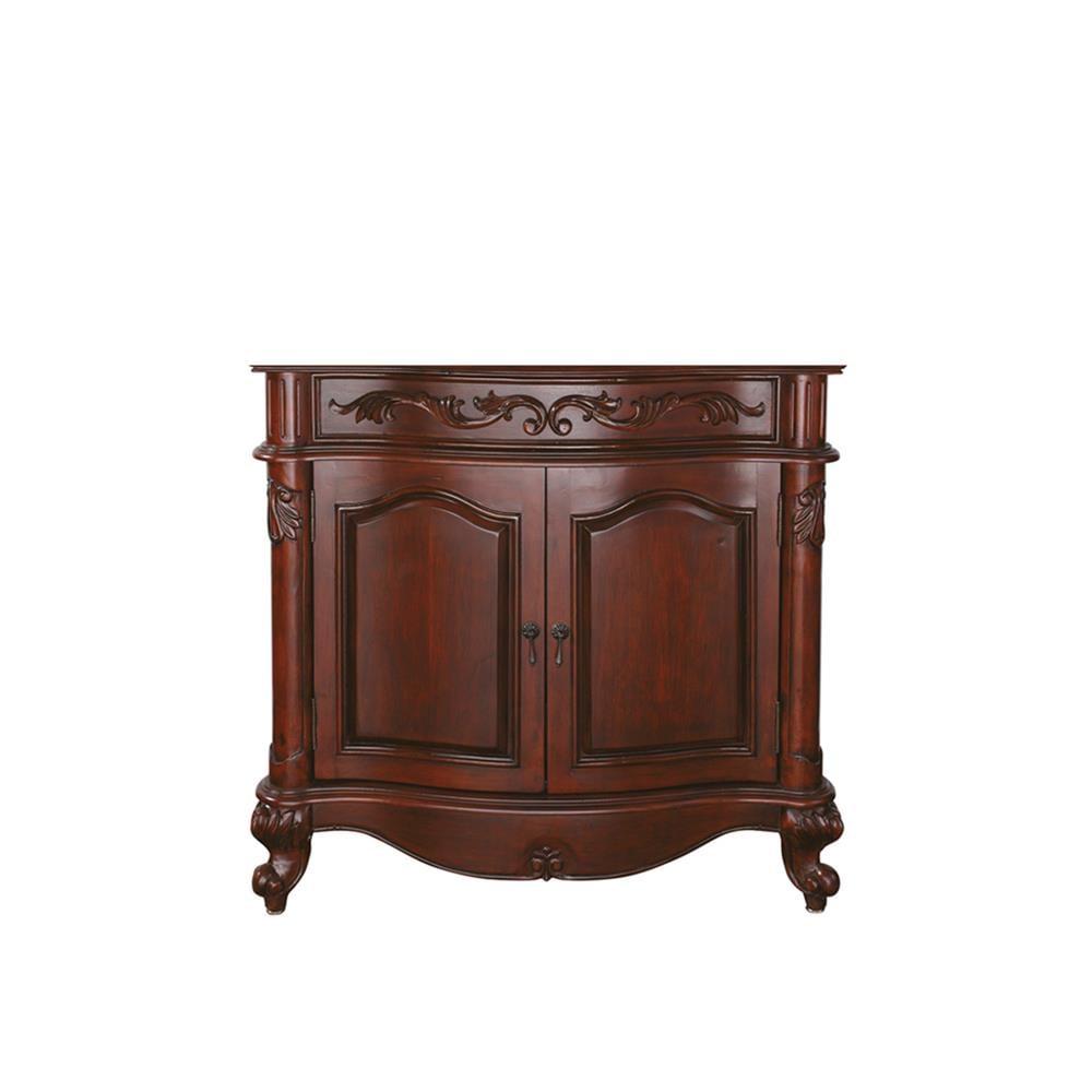 Avanity Provence 36 In Antique Cherry Bathroom Vanity Base Cabinet Without Top At 