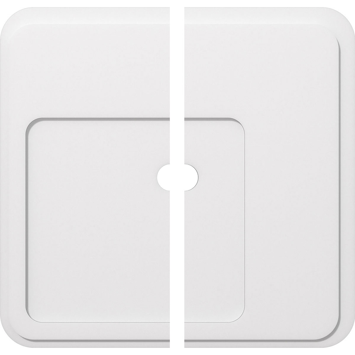 Ekena Millwork CMP38LN2-03000 Lucan 38-in W x 38-in L Contemporary White PVC Split Ceiling Medallion