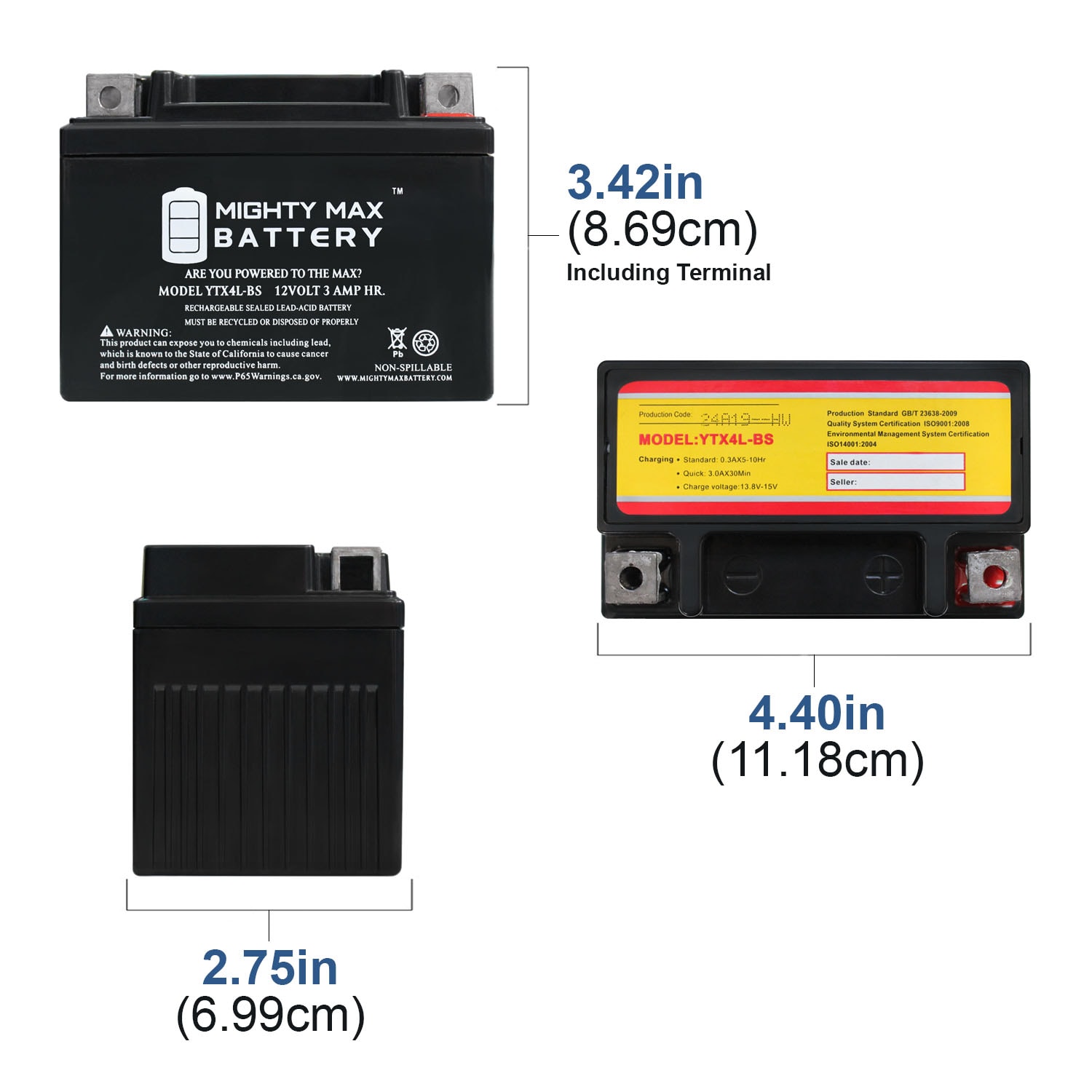 Mighty Max Battery 12V 12Ah 200 CCA ATV Battery, Sealed Lead Acid (SLA),  Rechargeable in the Power Equipment Batteries department at