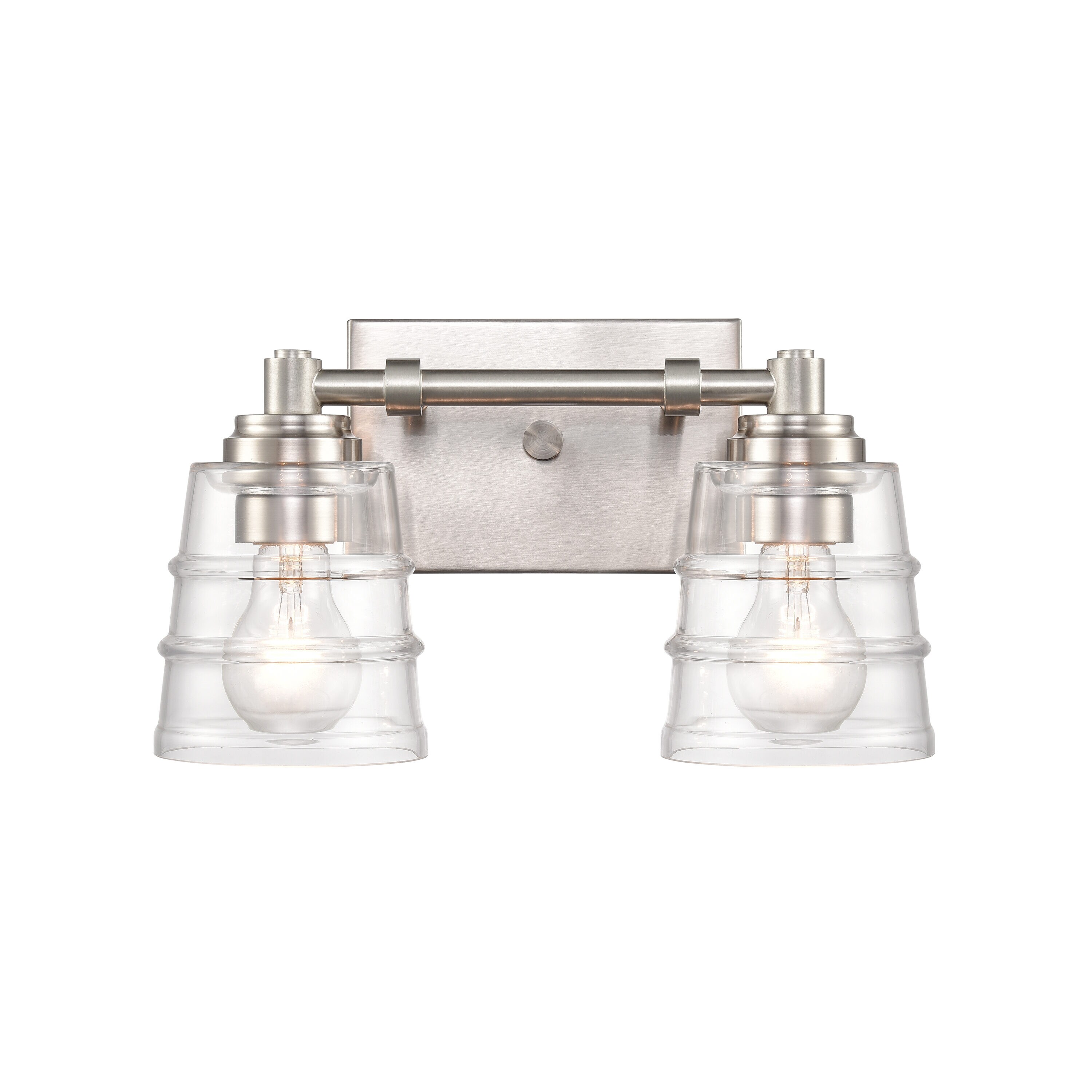 Westmore by ELK Lighting LW-220711086 Fogelberg 13-in 2-Light Satin Nickel Transitional Vanity Light