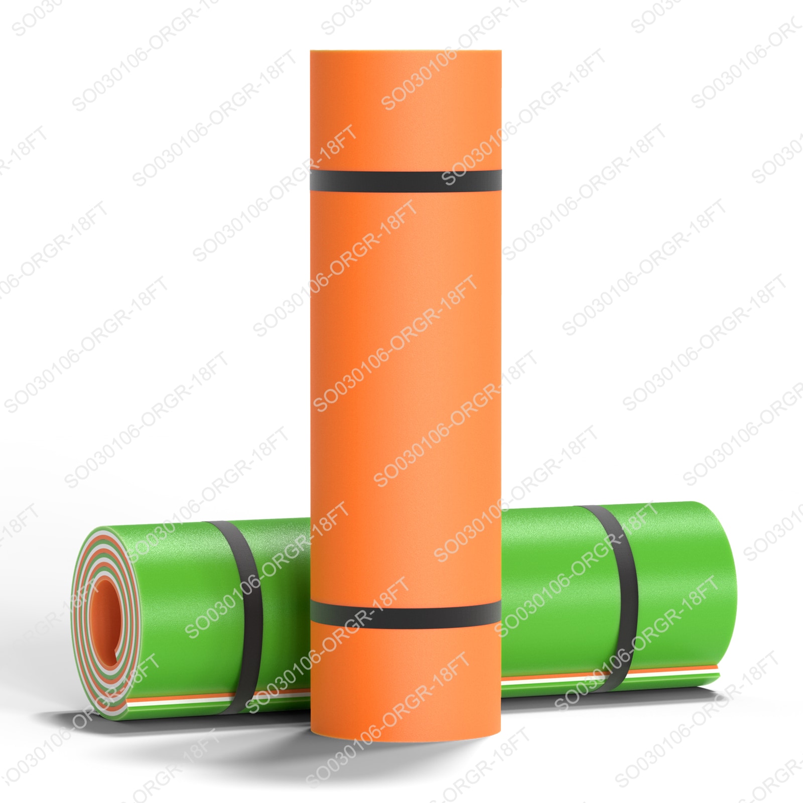 RaDEWAY S0030106-0RGR-18FT 216-in x 72-in 10 -Seat OrangeWhiteGreen Foam raft