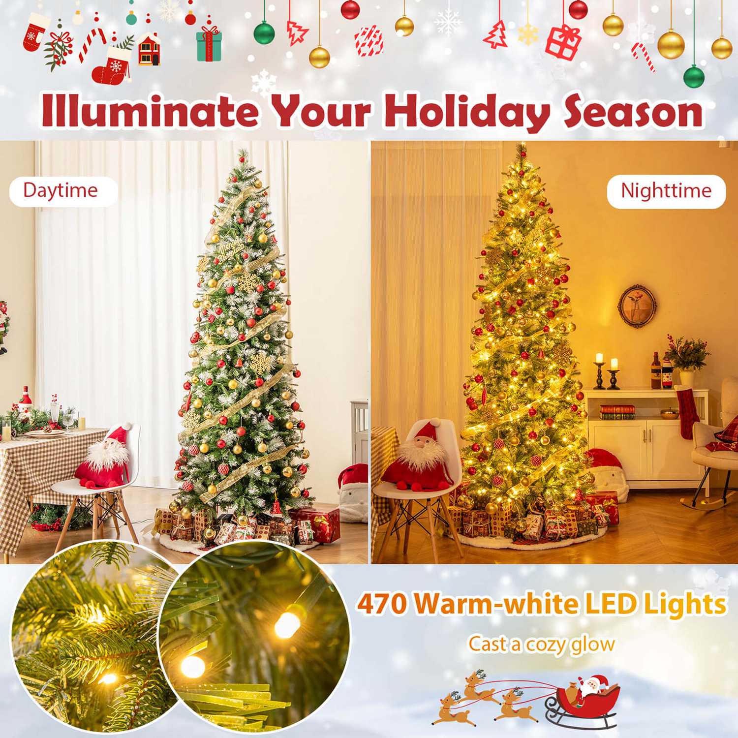 Costway CSHY001545 Artificial-Christmas-Trees - View #6